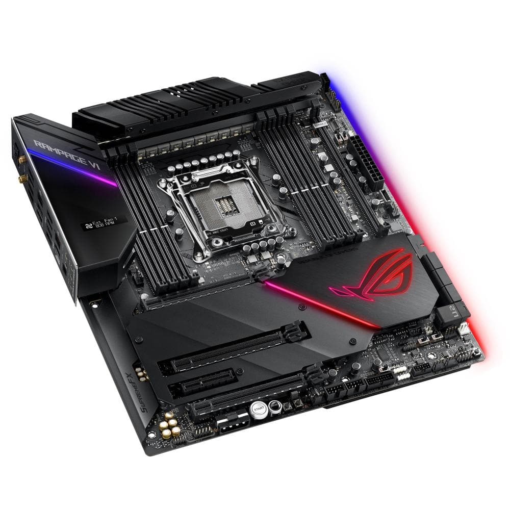 ASUS ROG Rampage VI Extreme Encore LGA 2066 ATX Gaming Motherboard - Intel X299 Chipset, DDR4 4400MHz, 5-Way Optimization, 3-Year Warranty - Perfect for High-End PC Builds & Extreme Gaming Setups