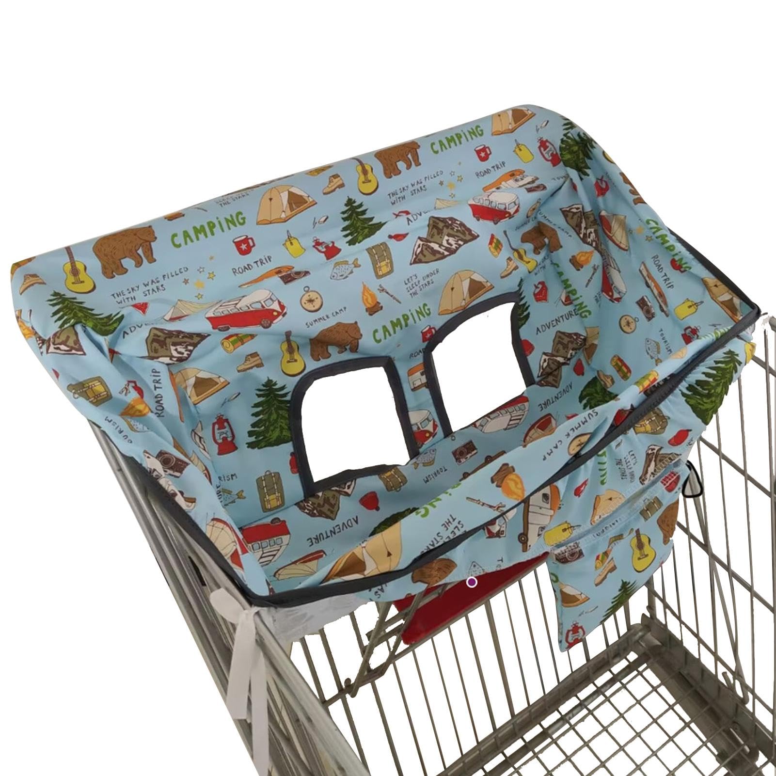 **Baby Shopping Cart Cover with Cute Prints - Secure & Easy to Clean Toddler Shopping Cart Seat for Boys & Girls - Perfect for Grocery Stores & Shopping Trips**