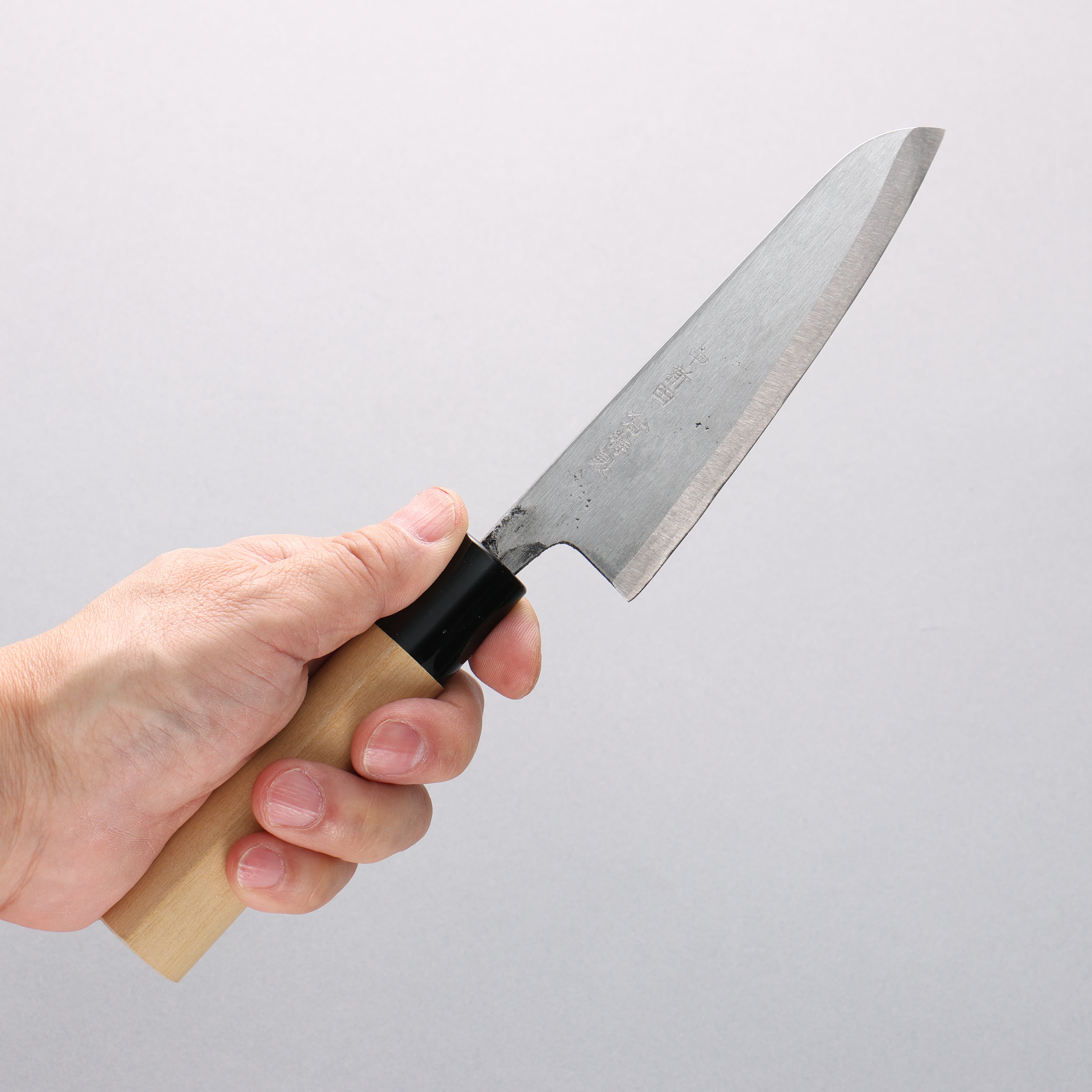 Premium Nakaniida White Steel No.2 Migaki Finished Kawamuki 120mm Kitchen Knife with Magnolia Handle - Perfect for Sushi, Sashimi & Precision Cutting