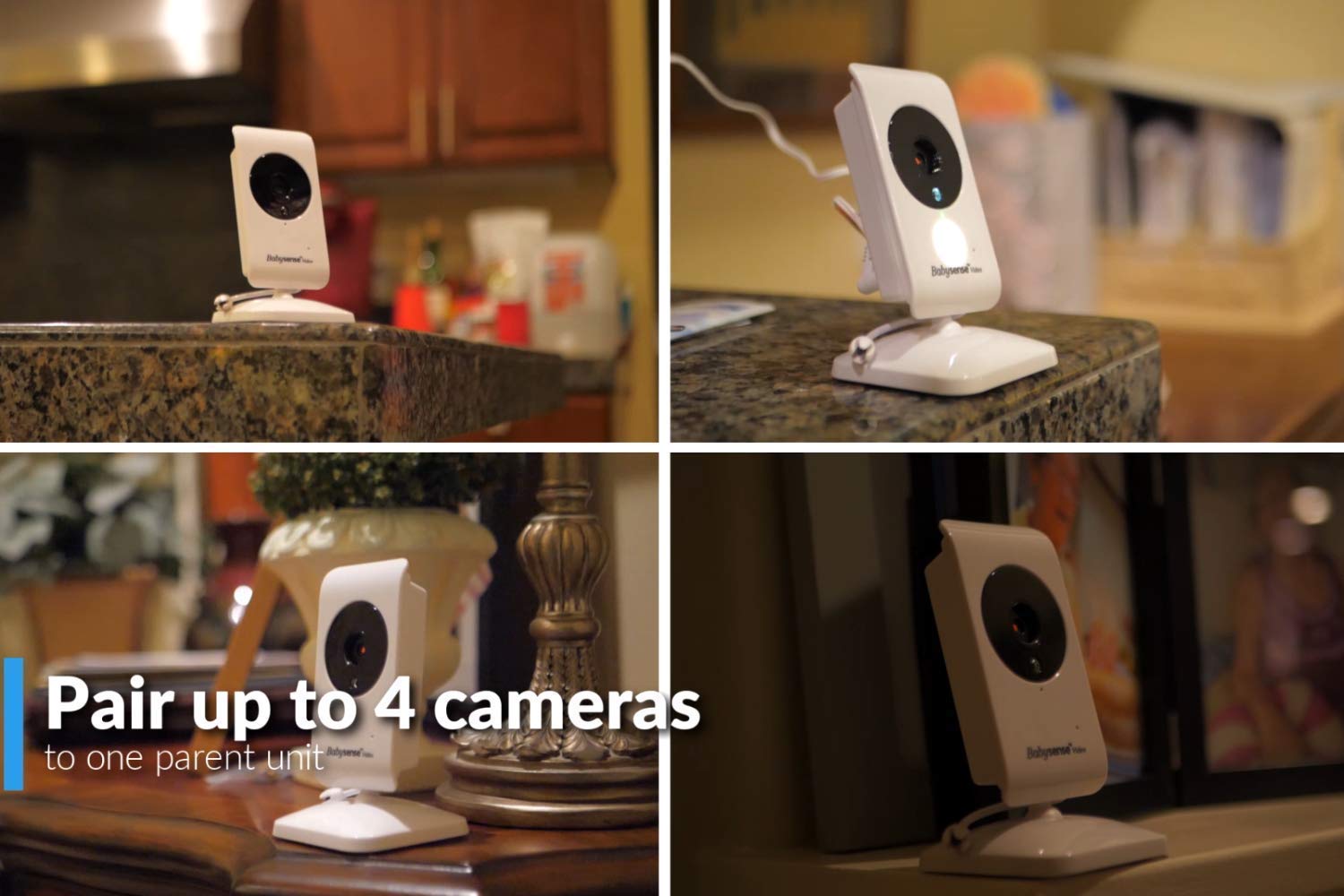 Babysense V35 HD Video Baby Monitor with Camera & Audio + Under Mattress Movement Sensor - 2-in-1 Baby Monitoring System for Nursery Safety | Night Vision, Two-Way Talk, Temperature Alert | Perfect for Newborns, Infants & Toddlers