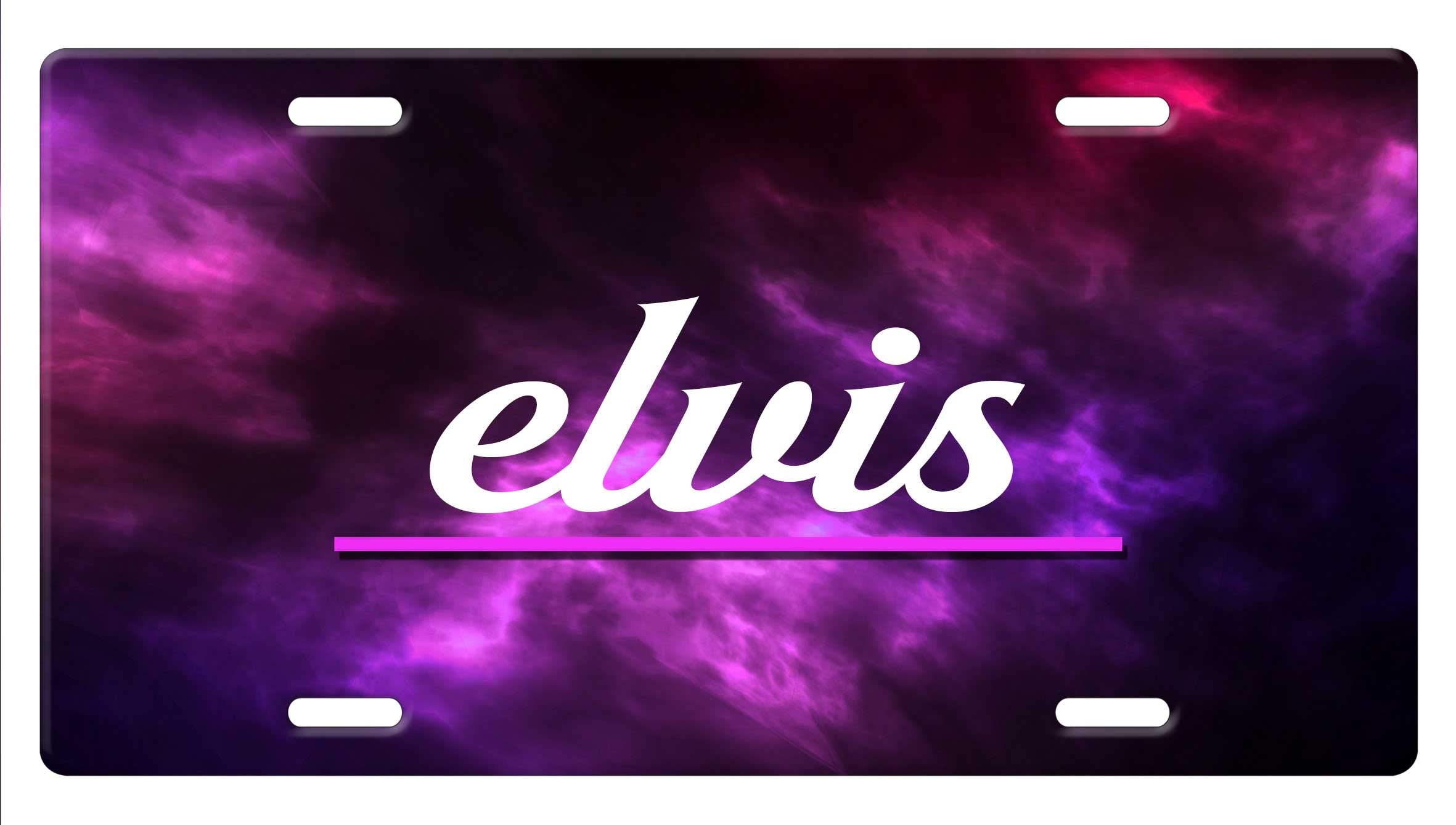 Makoroni - Elvis Aluminum Car License Plate - Custom Metal Vanity Plate for Cars, Trucks & Motorcycles - Perfect for Elvis Fans & Classic Car Enthusiasts