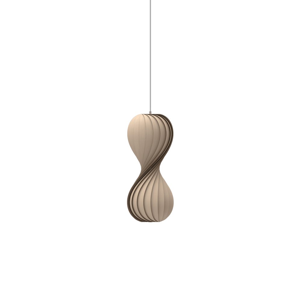 TOM ROSSAU TR7 Pendant Light - Natural Birch Wood, 3 Size Options for Modern Home & Kitchen Lighting | Dimmable Hanging Lamp for Dining Room, Living Room, Bedroom Decor