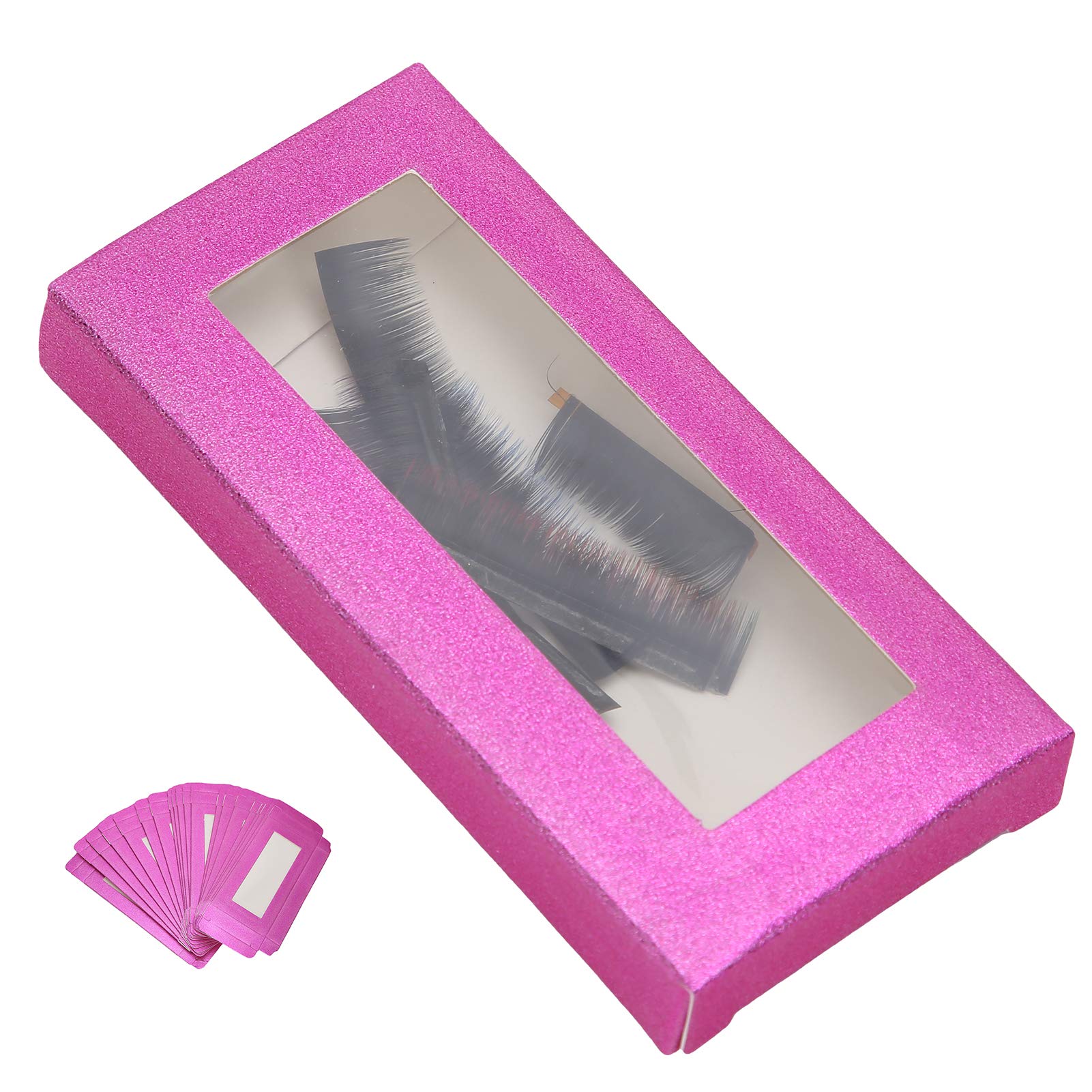 Empty False Eyelash Storage Box - Rose Red Lash Organizer for Women & Girls | Perfect for Salon, Travel & Makeup Vanity Organization