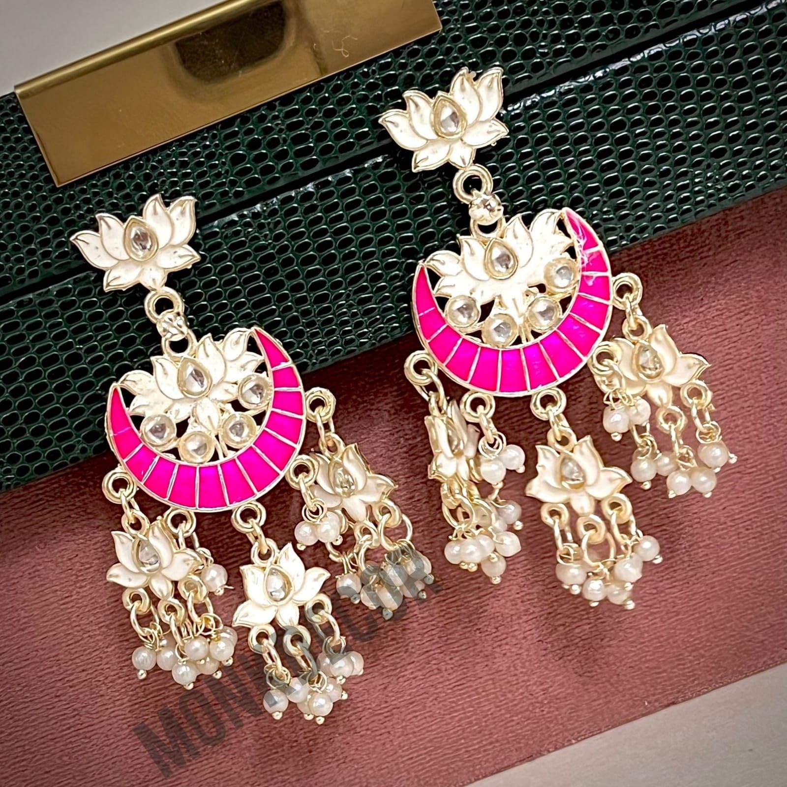 Stylish Floral Design Earrings for Women & Girls - Perfect for Weddings, Parties & Everyday Wear
