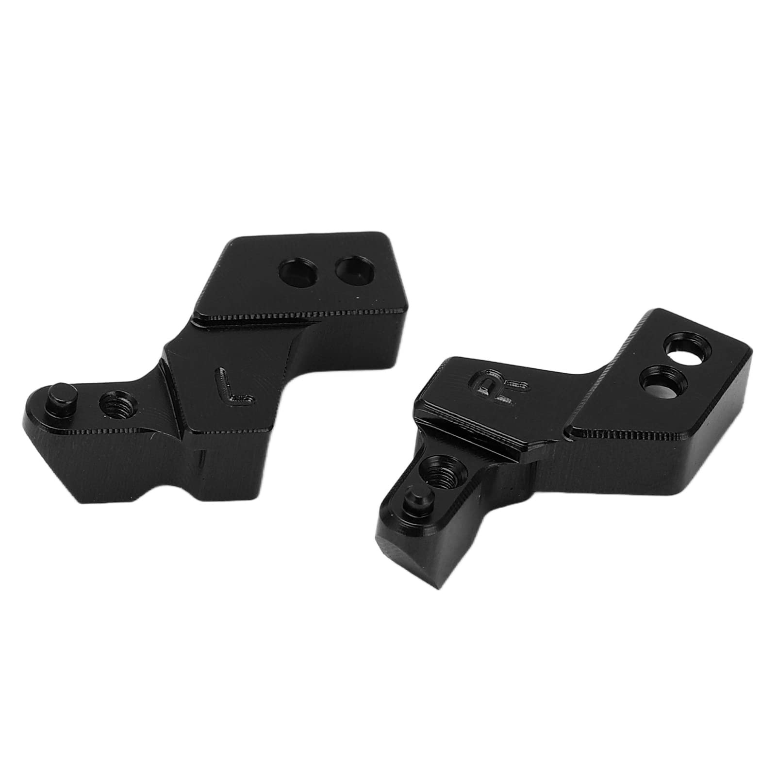 Aluminum Alloy Lightweight RC Front Bumper Mounts for AXIAL SCX24 1/24 RC Car - 2pcs Front Fixing Seats with Screws Wrench Set (Black) | Durable Off-Road Accessory for Crawler Racing & Trail Adventures
