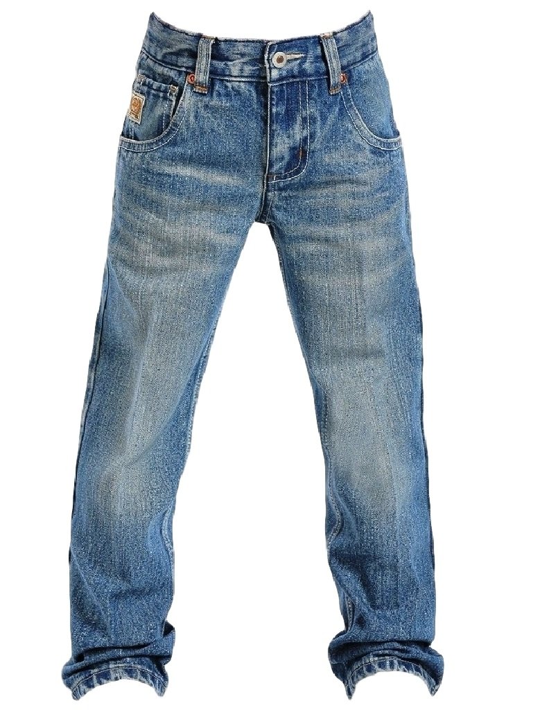 Cinch Western Denim Jeans for Boys - Tanner Slim Fit Medium Wash MB16941001 | Durable & Stylish Jeans for School, Play & Everyday Wear