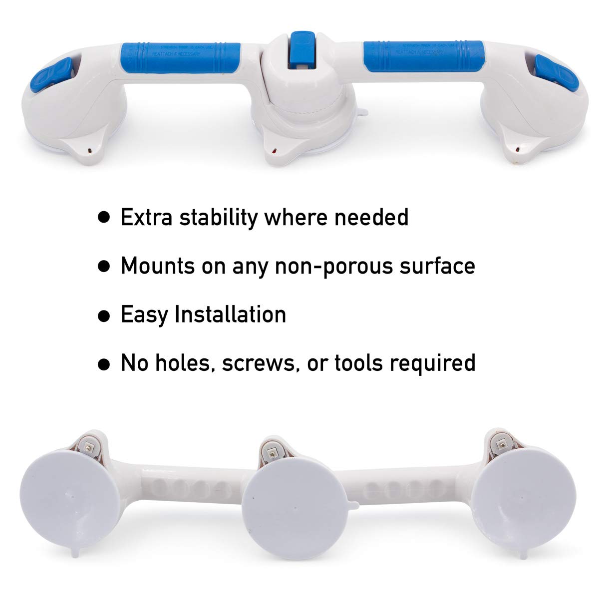 Bulk Super Grip Bath Handle - Non-Slip Shower Safety Bar for Elderly & Disabled - Perfect for Bathtub, Shower, and Bathroom Safety