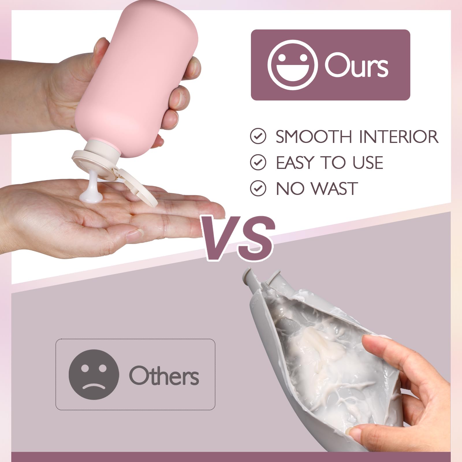 10 oz Leak Proof Travel Bottles for Toiletries - 3 Pack Refillable Squeeze Bottles for Shampoo, Conditioner, Lotion & Body Wash | TSA Approved for Air Travel, Gym & Camping Essentials