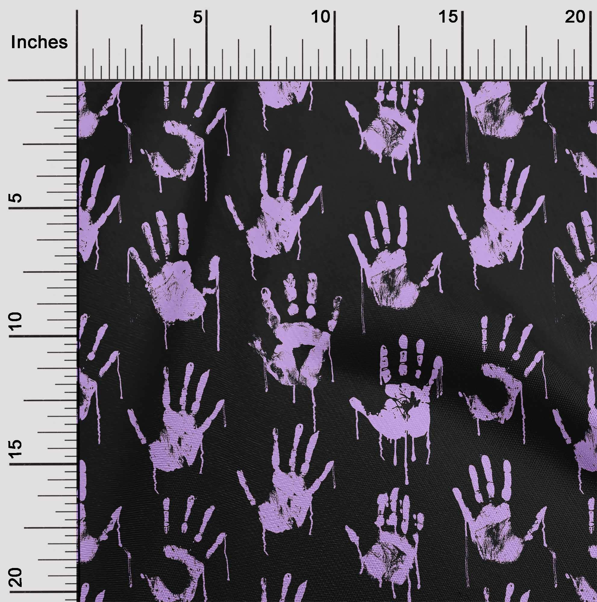 oneOone Cotton Poplin Persian Pink Fabric - Handprinted Skull Design Dress Material - 42 Inch Wide Fabric by The Yard for DIY Clothing, Quilting & Home Decor Projects