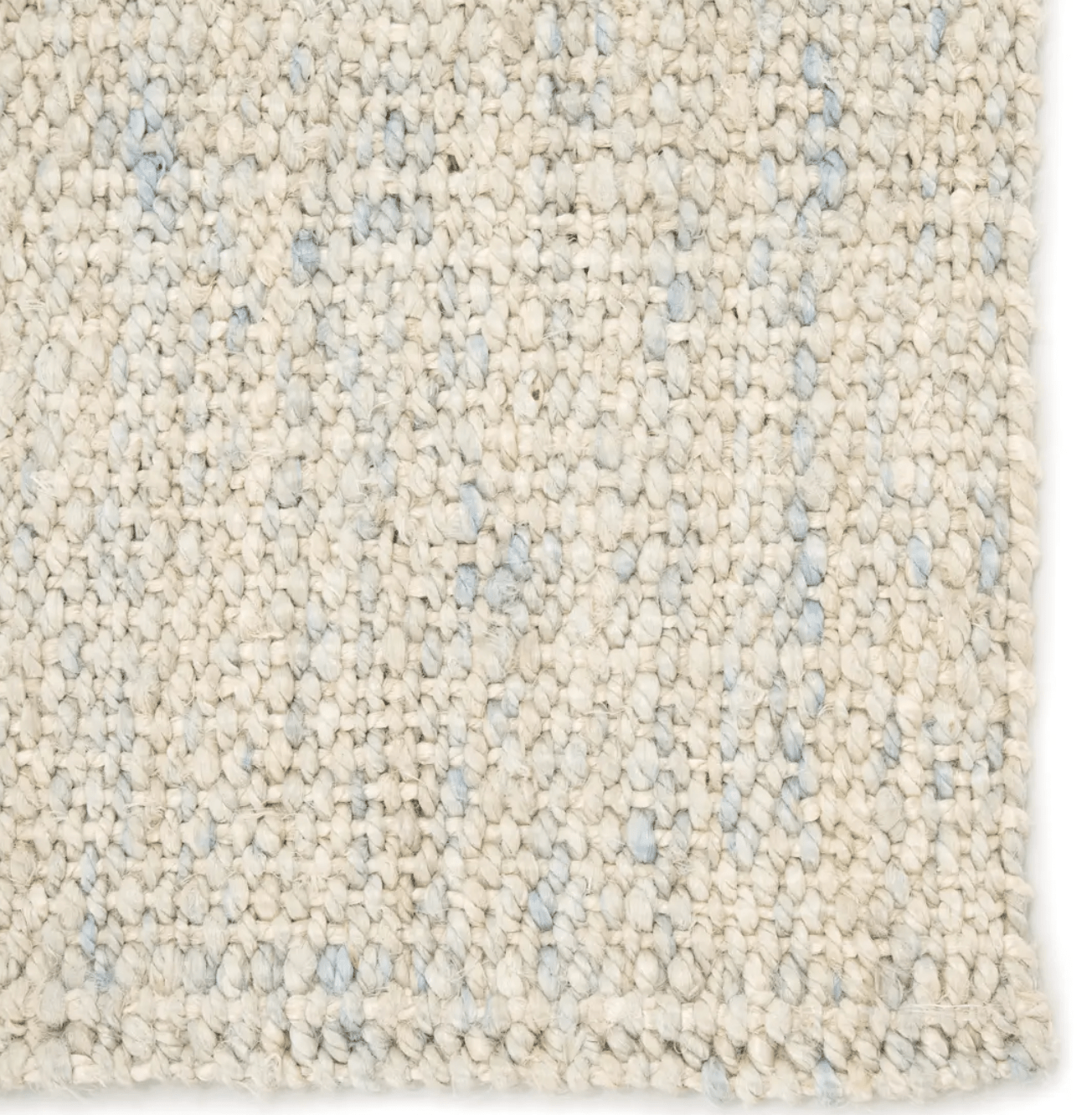 Tobago Natural Jute Rug in Sky & Cream - Handwoven Eco-Friendly Floor Mat for Living Room, Bedroom, or Boho Home Decor