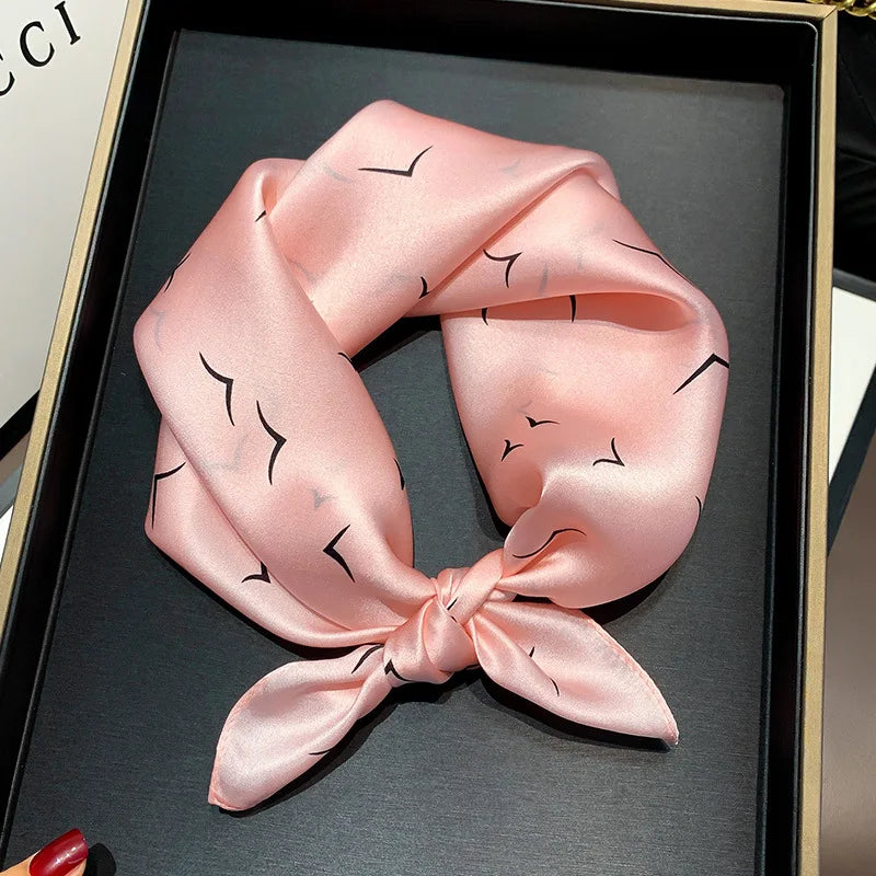 53cm Pure Silk Scarf for Women - Luxury Square Scarves & Fashionable Hair Accessories | Perfect for Hijab, Bandana, Neck Kerchief & Elegant Outfits