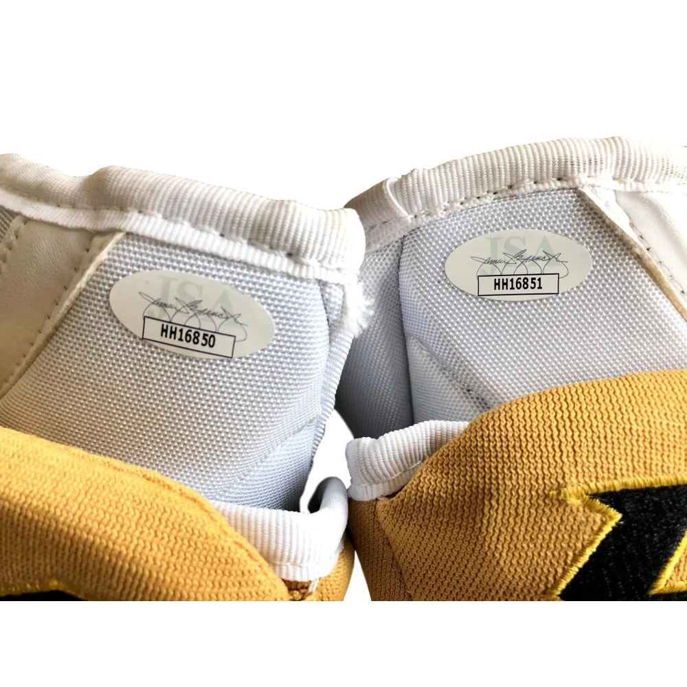Jonathan Marchessault Autographed Game-Used Vegas Golden Knights Hockey Gloves with JSA COA - Perfect for NHL Collectors, Fans & Memorabilia Displays