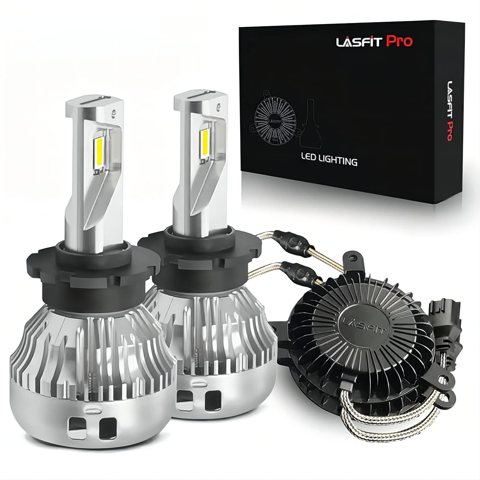 LASFIT D2 D2S D2R LED Bulbs - 10000LM 6000K Bright White Light - Plug and Play Replacement for GTR G35 G37 350Z 370Z - Pack of 2 - Perfect for Night Driving and Enhanced Visibility