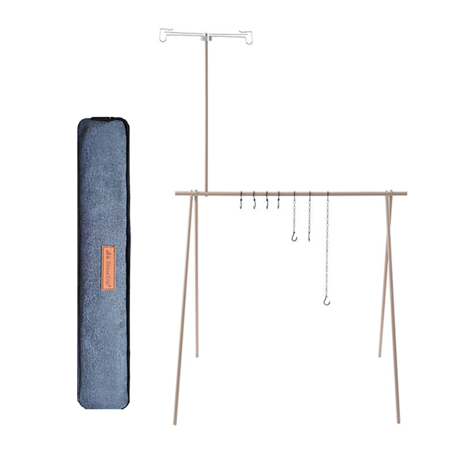 Portable Outdoor Camping Cookware Rack with Hook - Lightweight Hanging Pot Holder for Camping, Hiking & BBQ - Perfect for Travel, Picnics & Outdoor Cooking Adventures