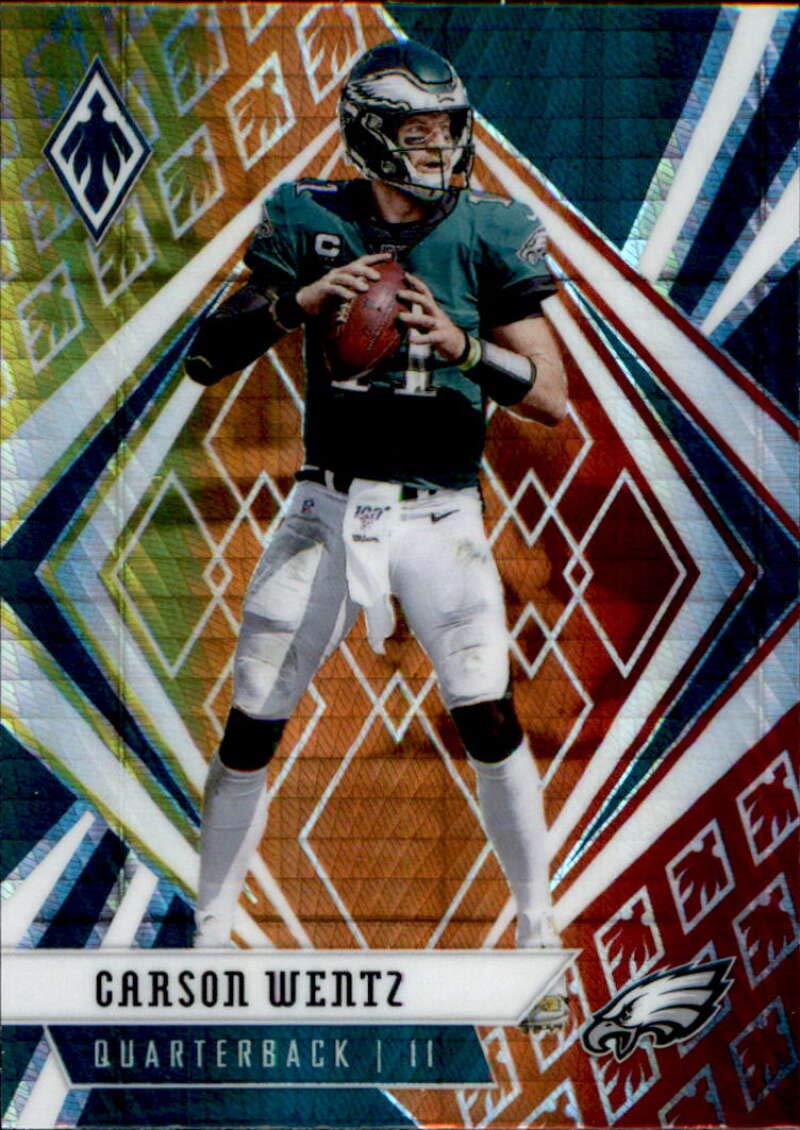 2020 Panini Phoenix Fire Burst #73 Carson Wentz Philadelphia Eagles Football Card - Rare Collectible for Sports Memorabilia & Trading Card Enthusiasts