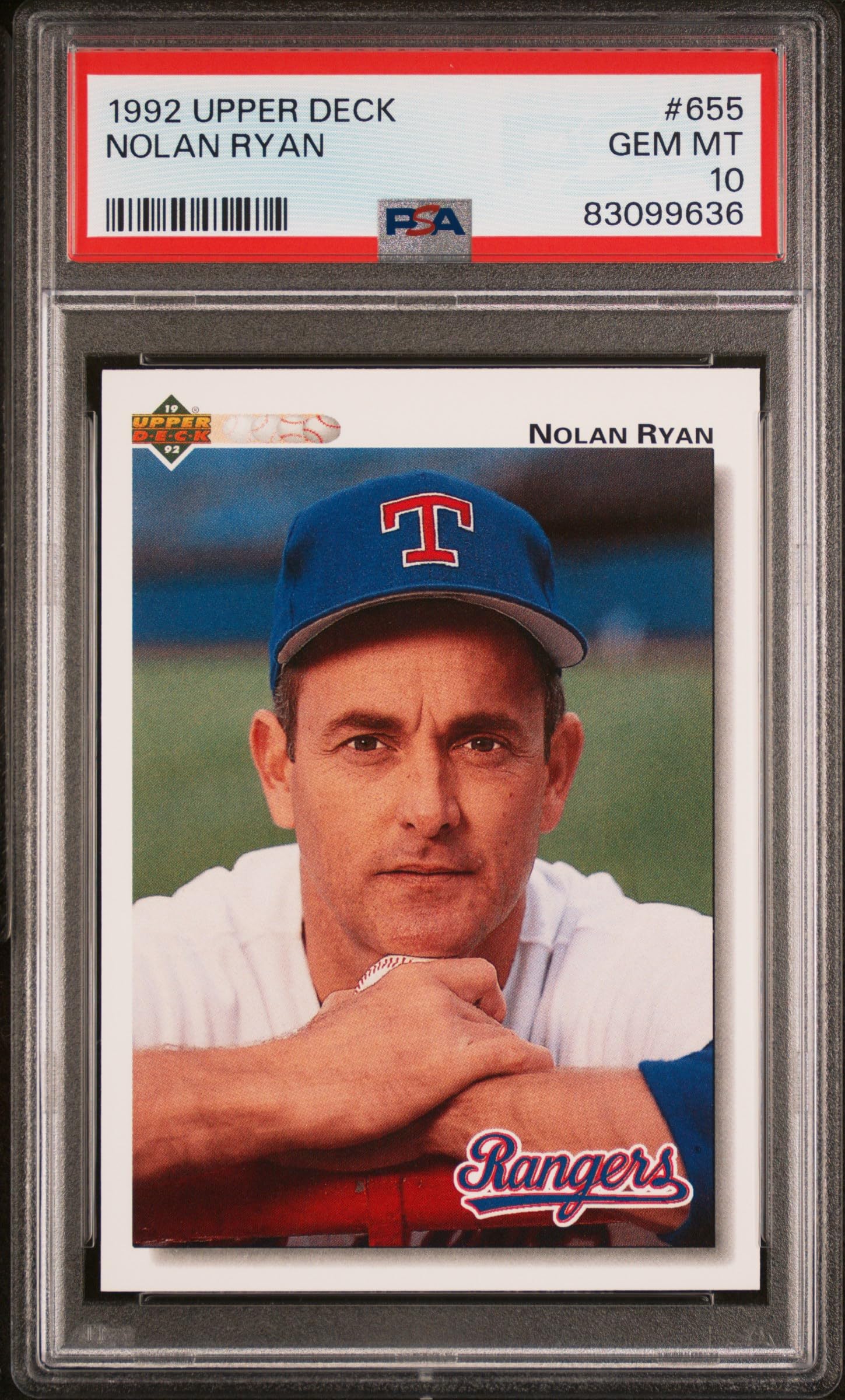 Nolan Ryan 1992 Upper Deck Baseball Card #655 PSA 10 Gem Mint - Rare Collectible for Baseball Memorabilia & Sports Card Investors