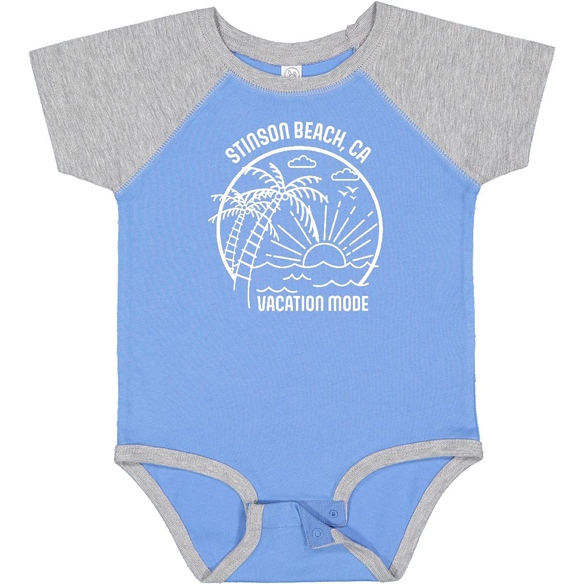 Inktastic Summer Vacation Mode Stinson Beach California Baby Bodysuit - Cute Graphic Onesie for Infants & Toddlers - Perfect for Beach Trips, Family Vacations & Casual Outings