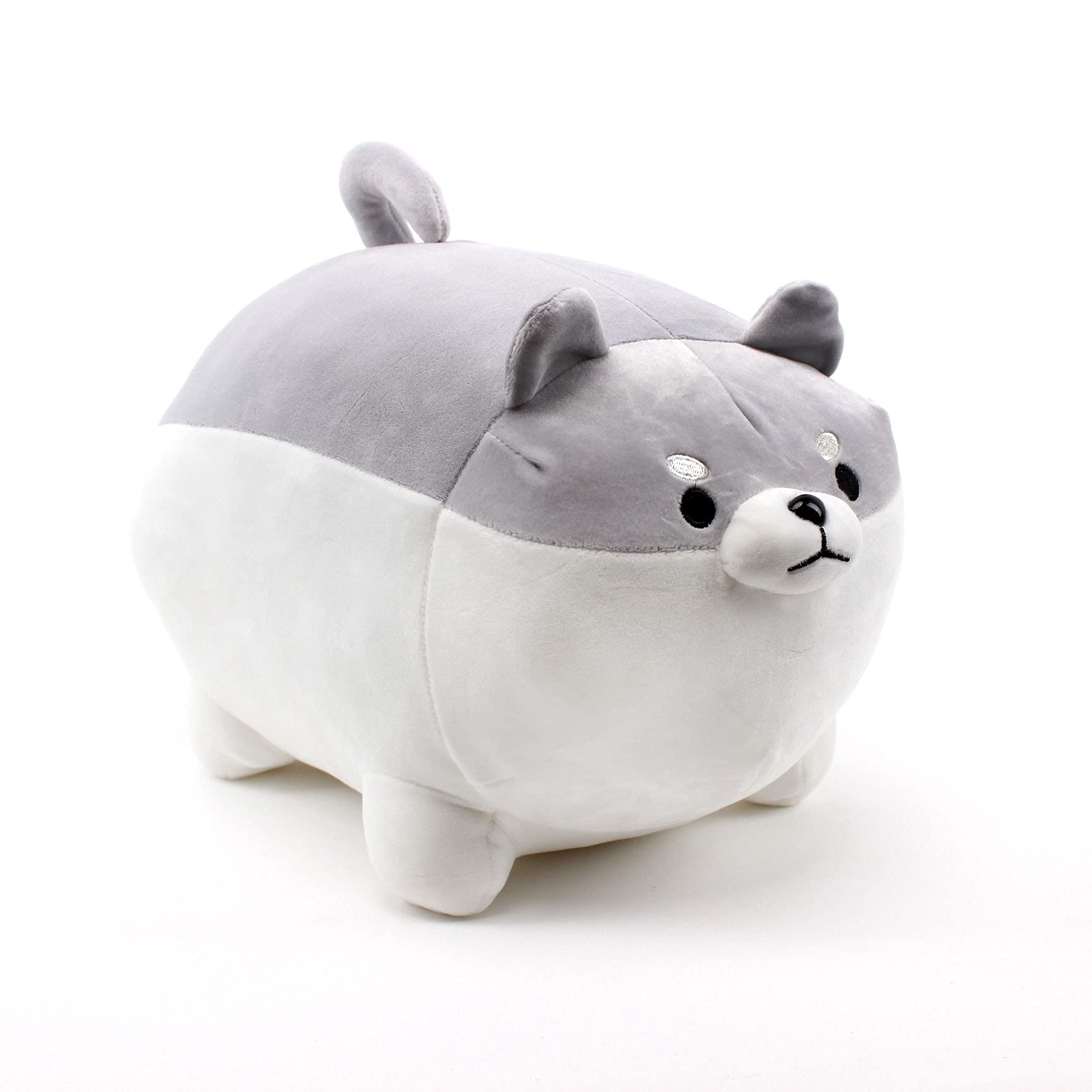 Shiba Inu Plush Toy - Cute Kawaii Dog Stuffed Animal, Soft Hugging Pillow (15.7 Inch, Gray) - Perfect Gift for Kids, Dog Lovers & Anime Fans - Great for Cuddling, Home Decor and Birthday Presents