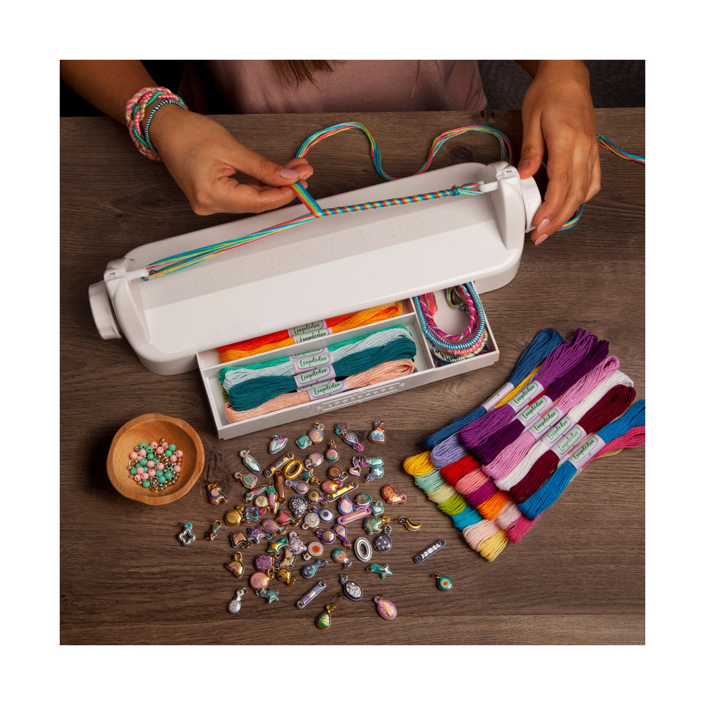 Ann Williams Loopdedoo Deluxe Spinning Bracelet Loom Kit - DIY Jewelry Making Kit for Kids & Adults - Create Stretchy Bracelets & Friendship Bands - Perfect for Arts & Crafts, Party Favors, Gifts