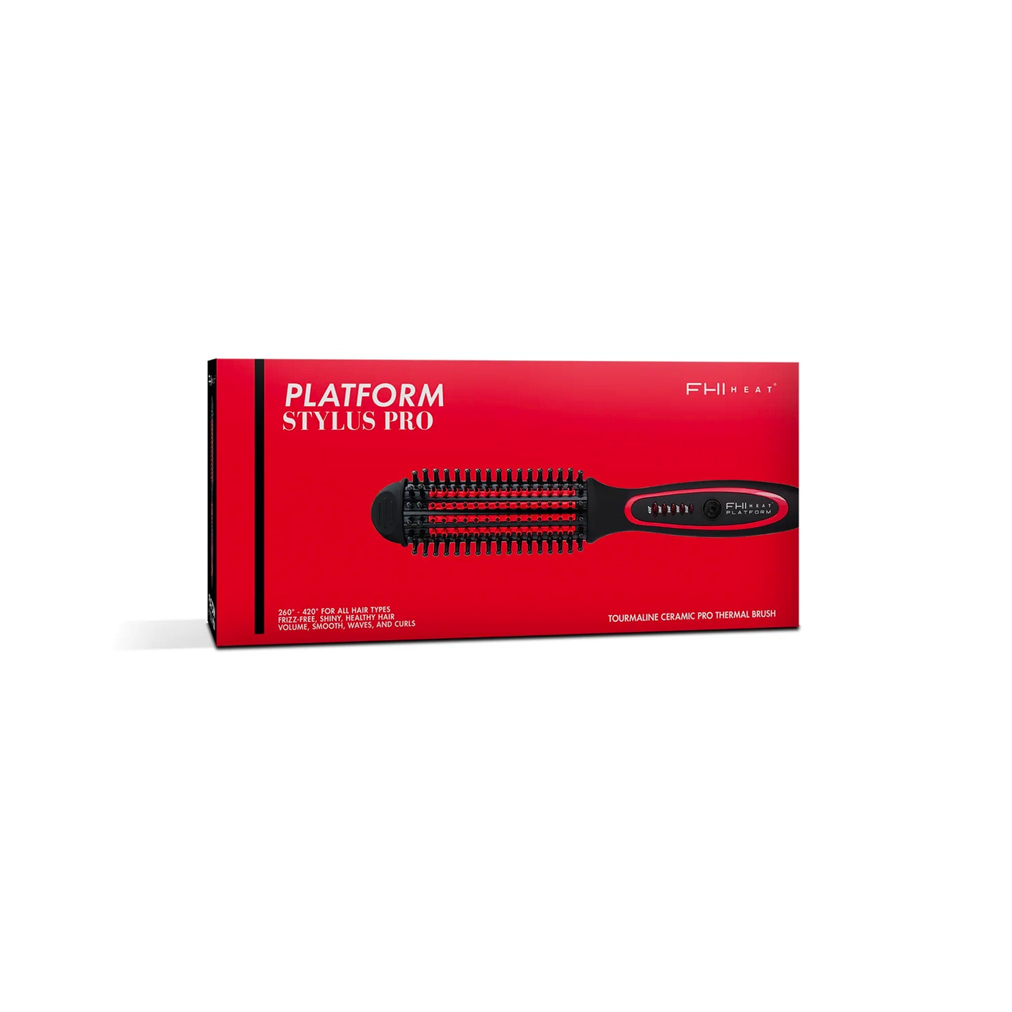 Platform Stylus Pro Heated Brush - Professional Hair Straightening & Styling Tool for Smooth, Shiny Hair - Perfect for Home Use & Salon Styling