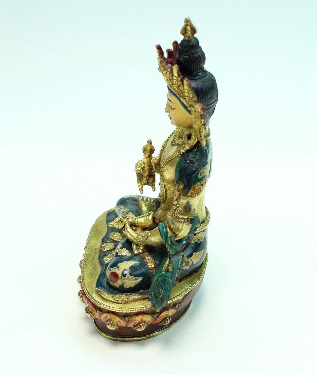 Hand Painted Unique Vajrasattva Buddha Statue - Authentic Tibetan Buddhist Art for Meditation & Home Altar Decor