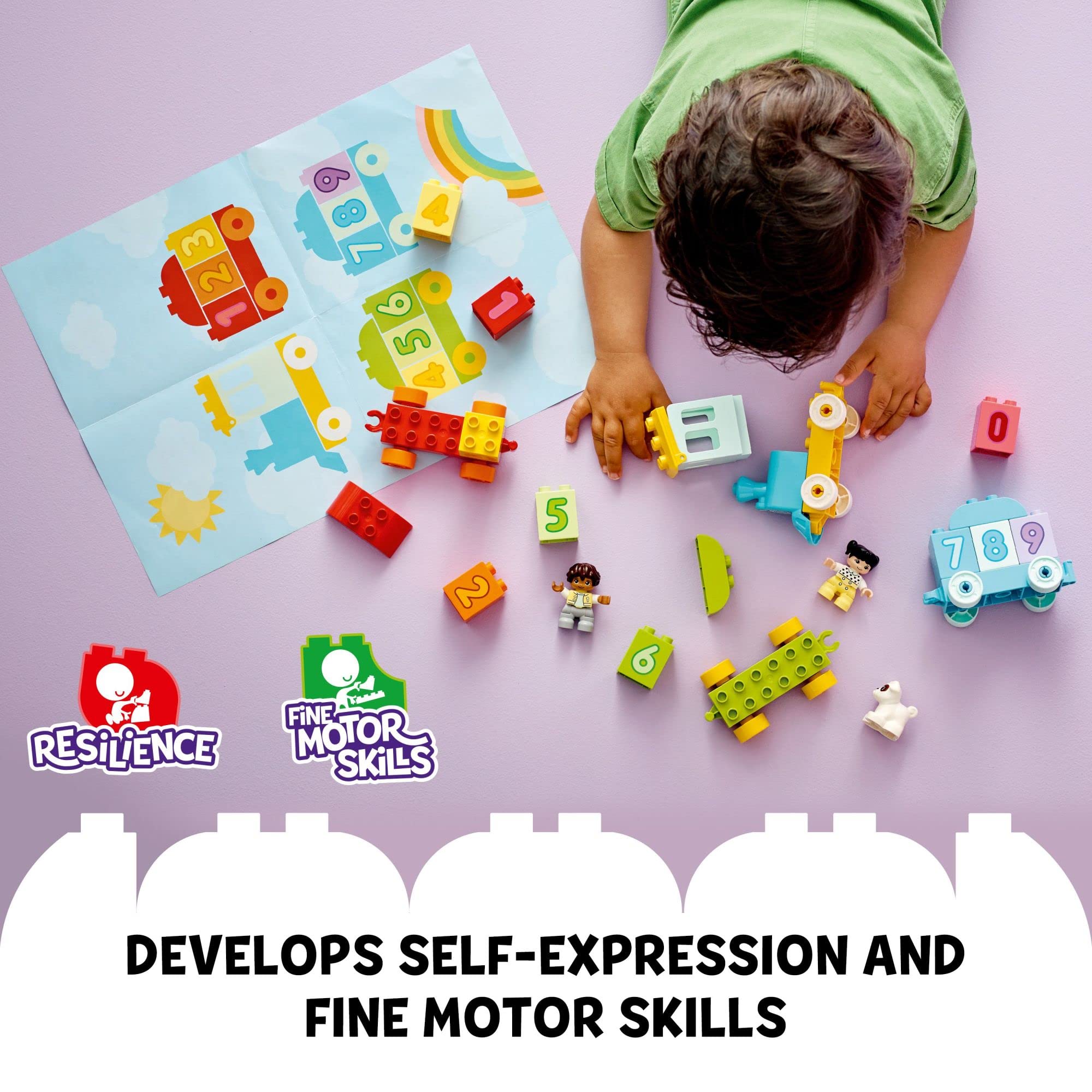 LEGO DUPLO My First Number Train Toy - Educational Building Blocks for Toddlers Ages 1.5-3 Years | Learn Numbers, Counting & Colors | Preschool Learning Activity for Boys & Girls | Perfect for Early Childhood Development & Playtime Fun