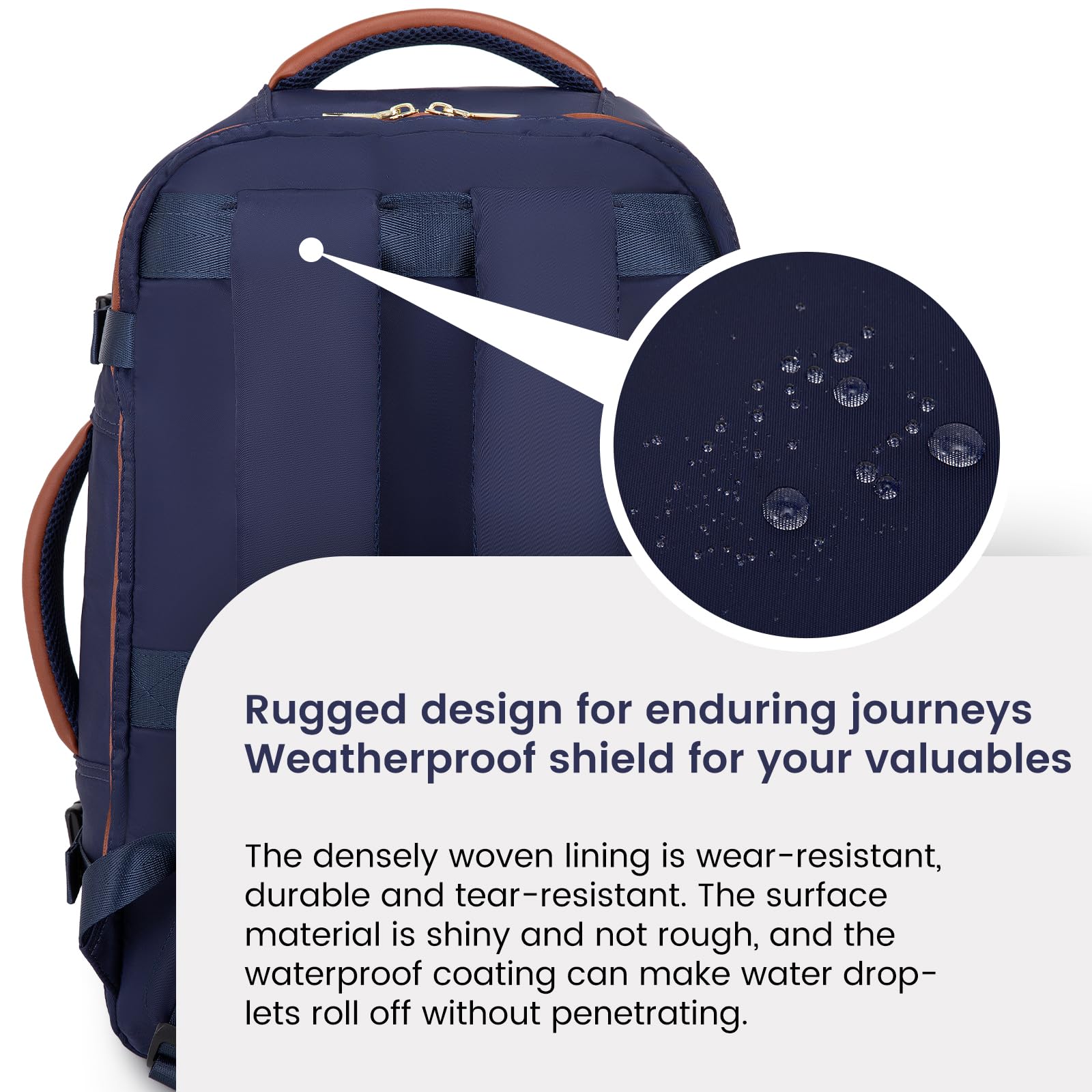 LOVEVOOK 40L Travel Backpack for Women & Men - Waterproof Carry On Backpack with 3 Packing Cubes, Business Weekender Overnight Bag, Fits 17 Inch Laptop (Blue Beige) - Perfect for Air Travel, Business Trips & Weekend Getaways