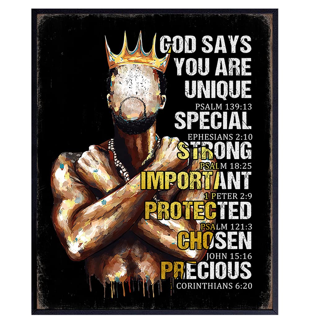 Christian Wall Art - Black Scripture Decor for Home & Church