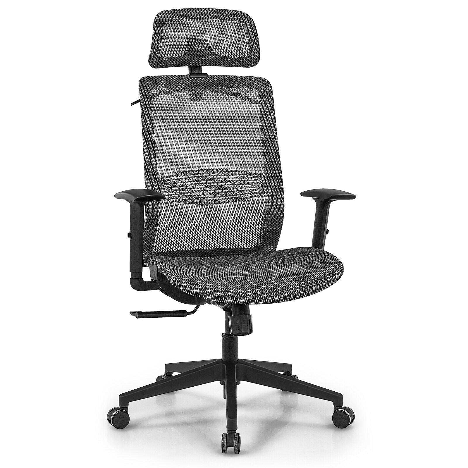 Ergonomic High Back Mesh Office Chair - Adjustable Height, Swivel & Tilt, for Gaming & Computer Desk - Comfortable Home Office & Workspace Furniture for Long Hours Sitting