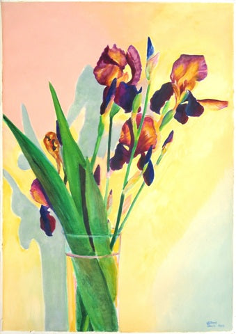 Gilbert Lewis: Untitled (Purple Iris) - Vintage Art Print for Home Decor, Office Wall Art & Gift Ideas
