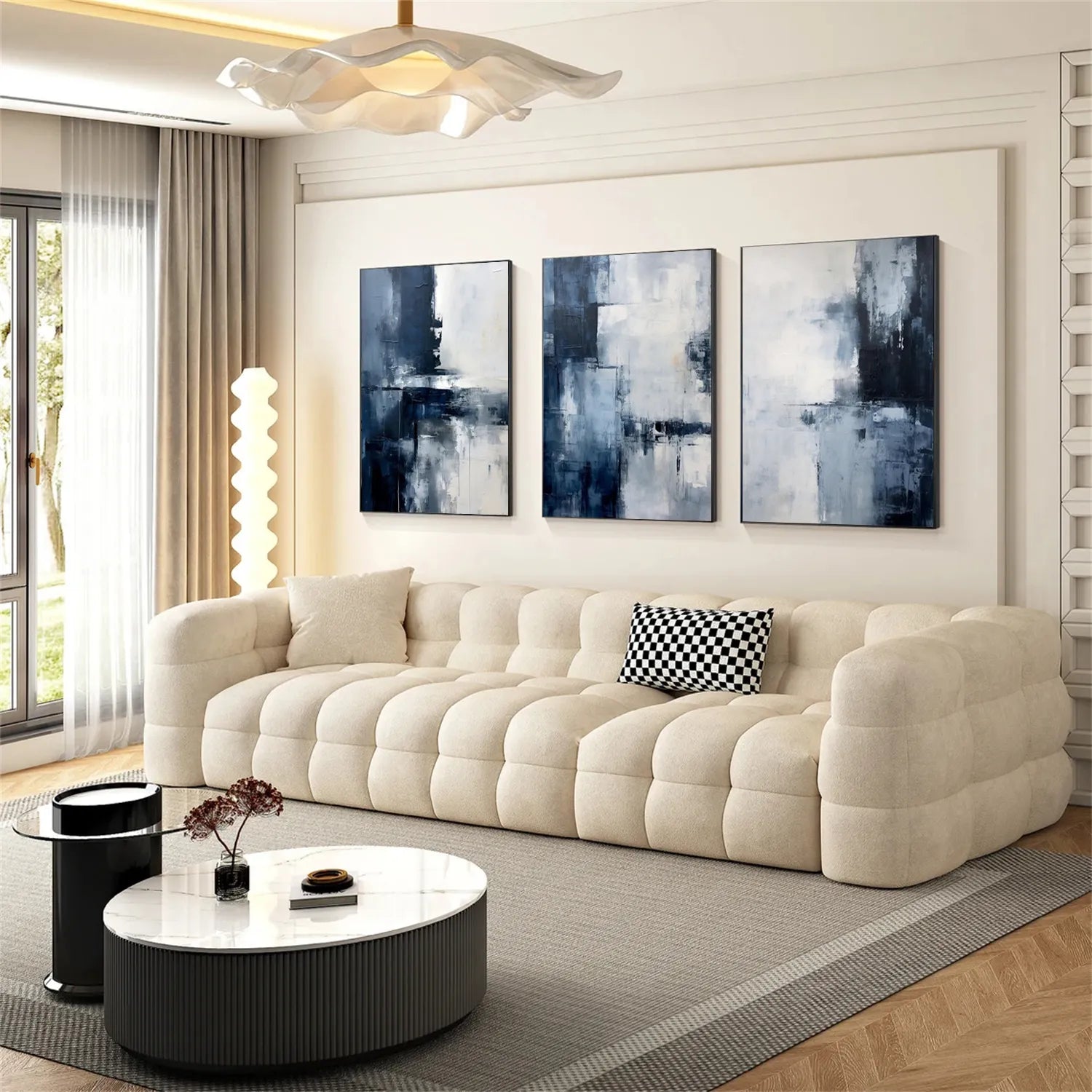 Abstract Painting Set of 3 - Modern Wall Art Canvas Prints #AB216 for Living Room, Bedroom & Office Decor