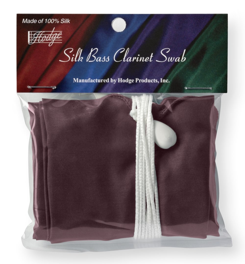 Premium Burgundy Silk Bass Clarinet Swab - Professional Cleaning & Maintenance Tool for Musicians | Perfect for Orchestra, Band Practice & Instrument Care