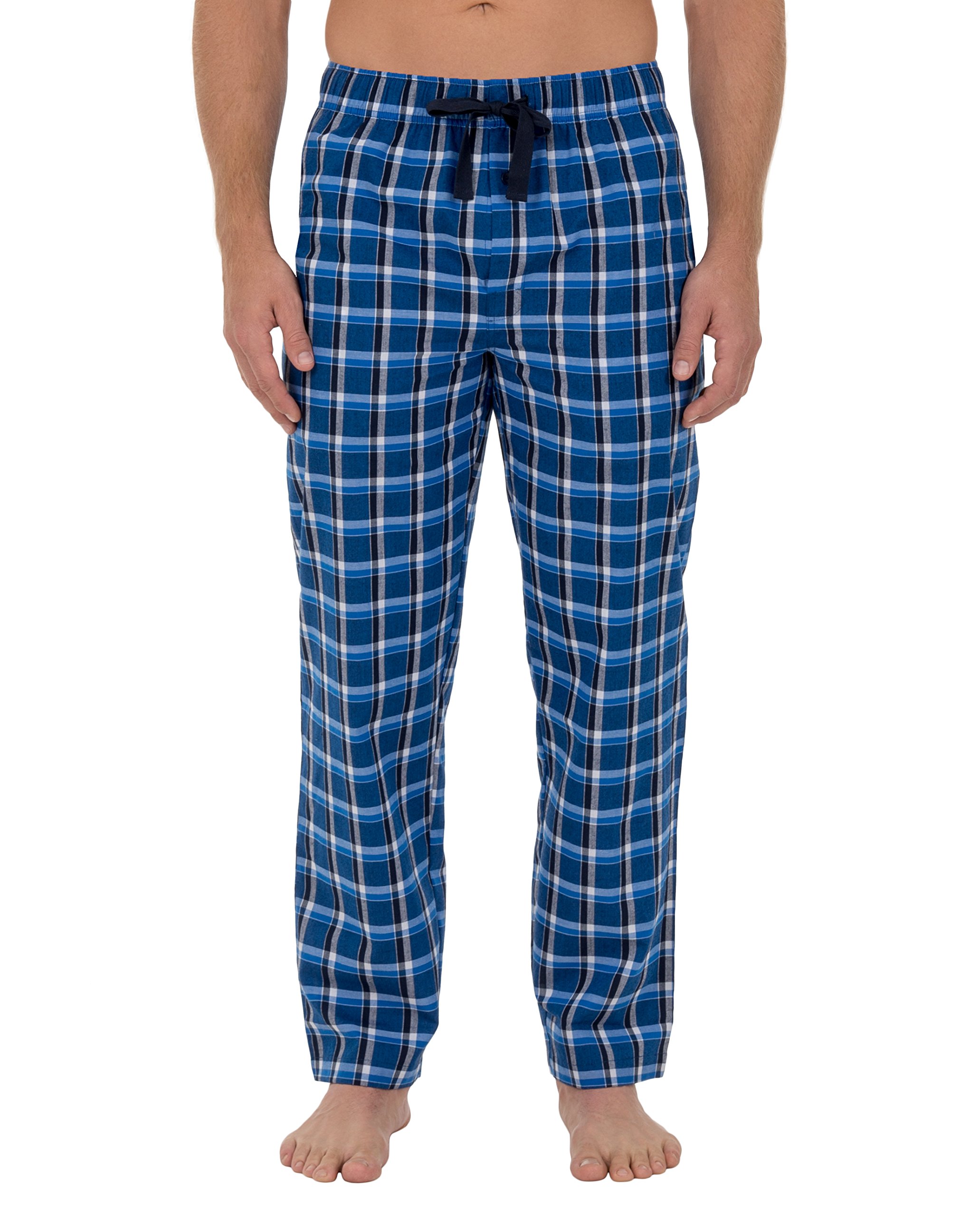 Fruit of the Loom Men's Comfortable Cotton Broadcloth Woven Sleep Pajama Pants - Soft Lounge Pants for Relaxing at Home & Nightwear
