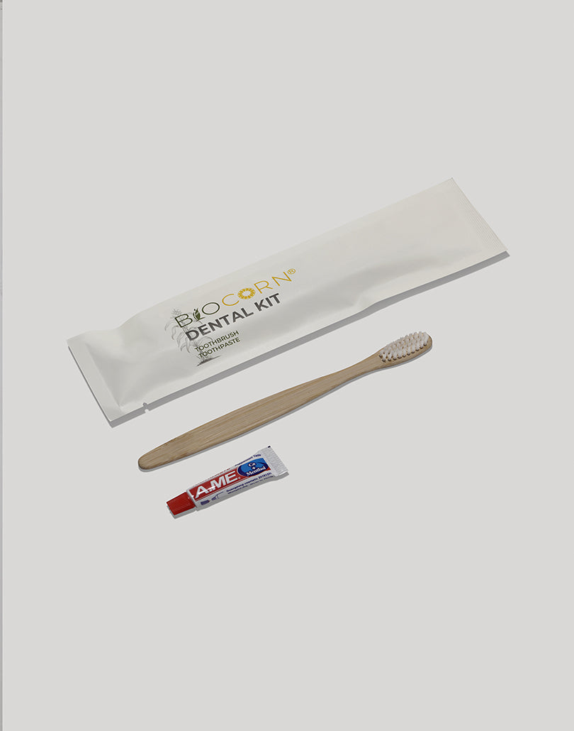 (250/500 Pack) BIOCORN Disposable Toothbrush & Toothpaste Dental Travel Kit - Perfect for Camping, Hotels, Airplanes & Emergency Preparedness