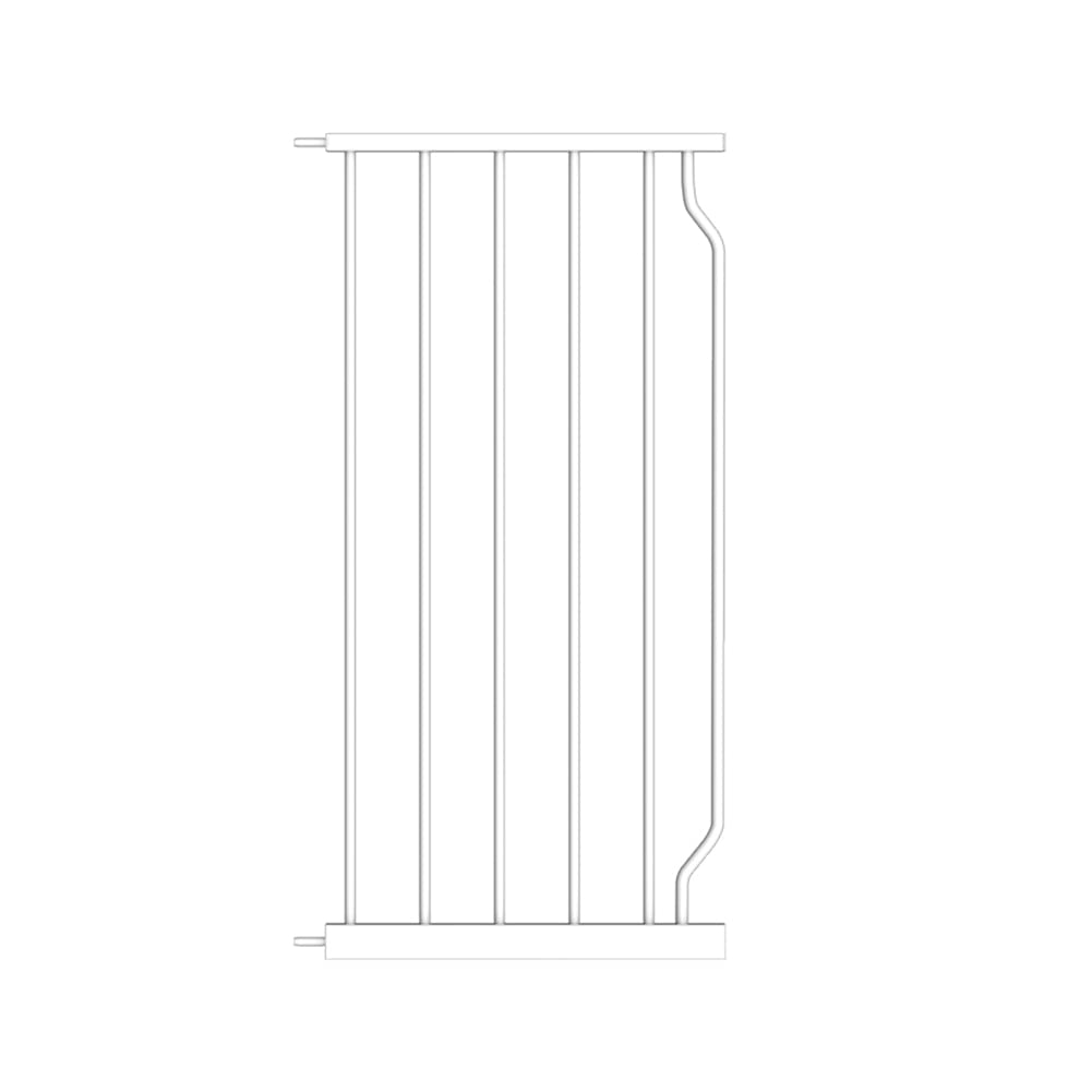 Fairy Baby Walk-Through Auto Close Baby Gate with Extension - White Child Safety Gate for Stairs, Doorways & Hallways - Secure & Easy to Use for Toddlers & Pets