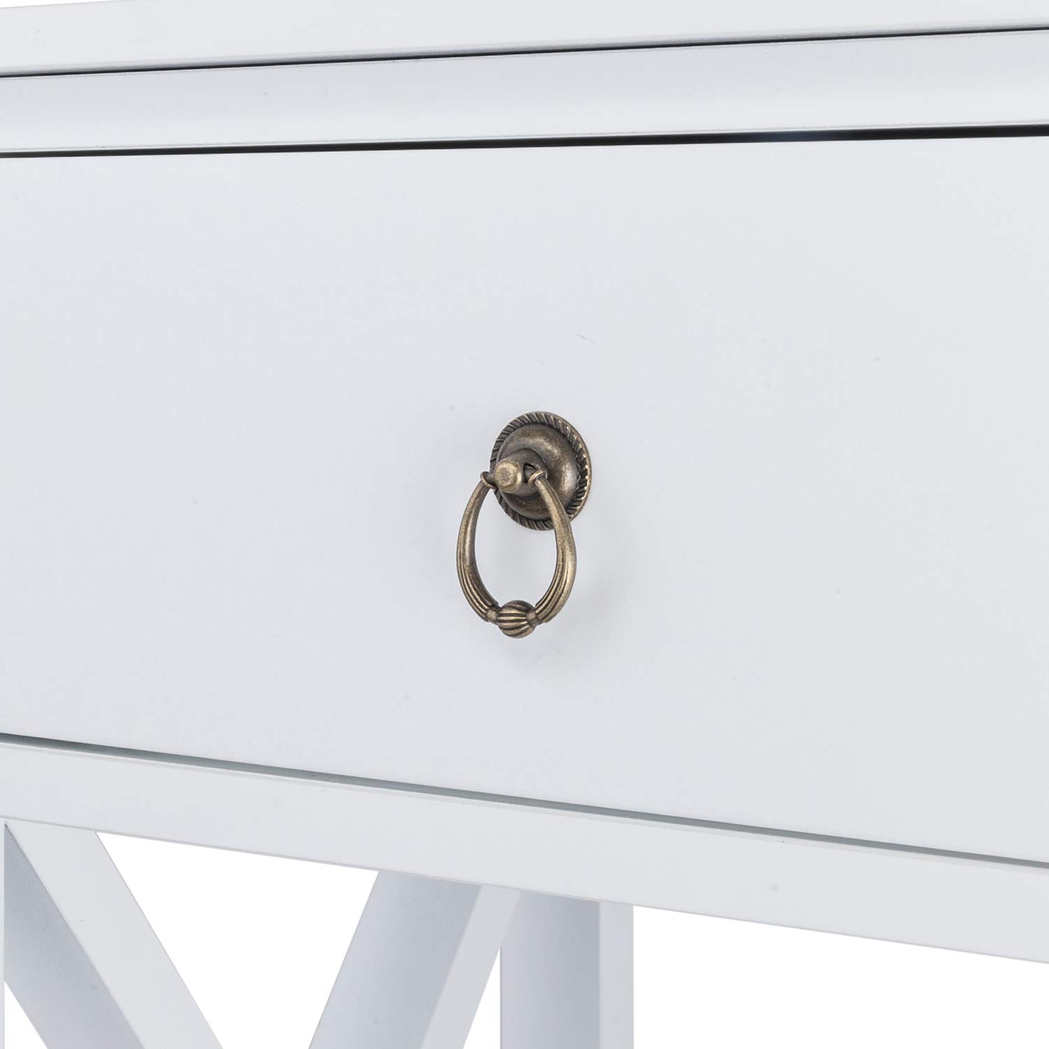 Modern Nightstand with Storage Shelf & Bin Drawer - Compact Side Table for Small Spaces - Perfect for Bedroom, Living Room, Dorm (Night Stand, End Table, Space-Saving Furniture)