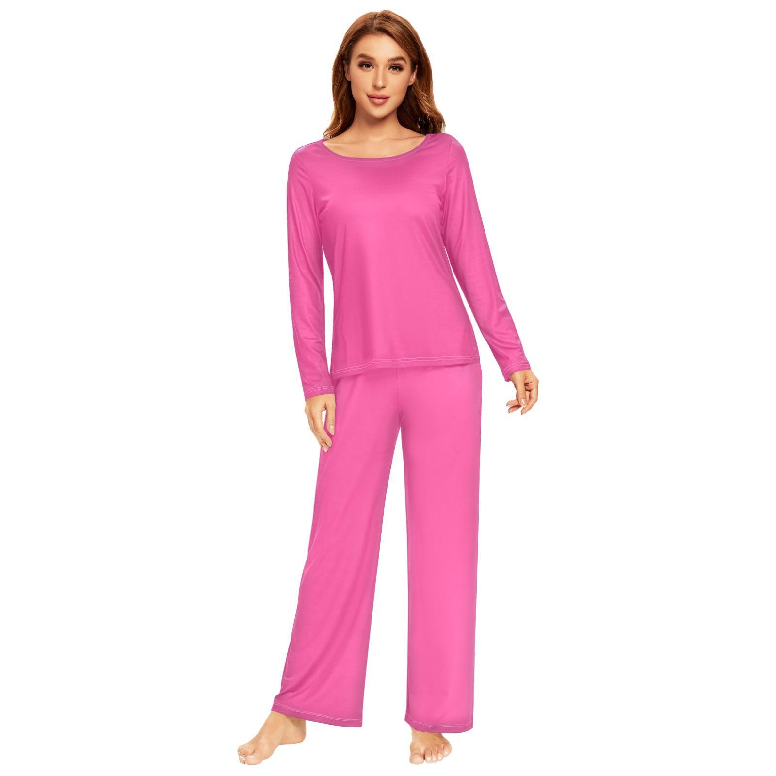 Blue Women's Pajama Set - Soft Long Sleeve Sleepwear Top & Pants Lounge Outfit 20804 | Cozy Home Wear for Relaxing Evenings & Comfortable Nighttime Sleep