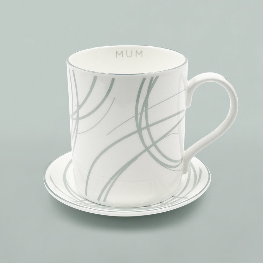 Premium Fine Bone China Christmas Mug and Coaster Set - Elegant Holiday Gift for Mom, Tea & Coffee Lovers - Perfect for Christmas Morning, Cozy Winter Evenings and Heartwarming Family Gatherings