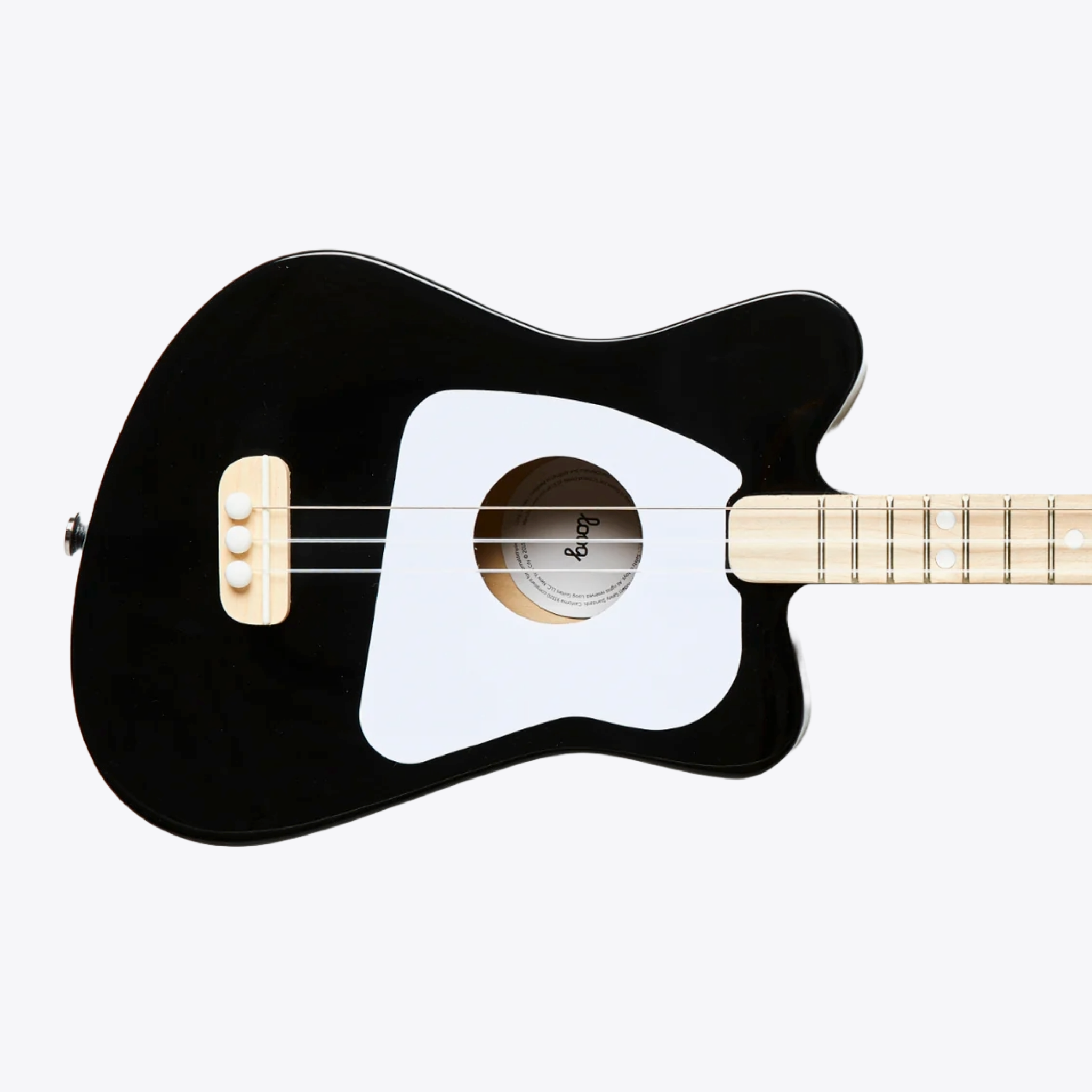 Loog Mini Acoustic Guitar for Kids - 3-String Beginner Guitar, Black | Perfect for Children's Music Lessons, Birthday Gifts & Early Learning