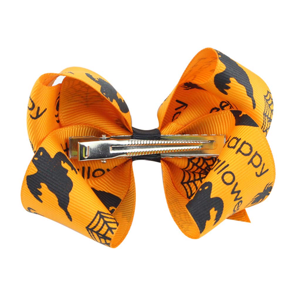 2pcs Halloween Spider Hair Clips for Kids - Pumpkin Pattern Hair Bows, Halloween Headwear & Costume Accessories for Girls, Boys, Toddlers | Perfect for Halloween Parties, Trick or Treating & Costume Events