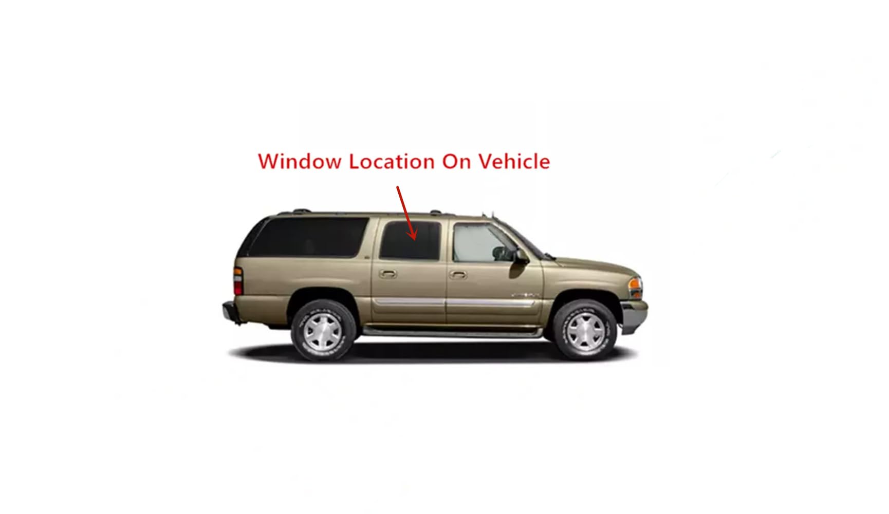Chevrolet GMC Suburban 1993-1999 Right Rear Passenger Side Window Glass Replacement - Perfect for Door Repair & Auto Glass Restoration