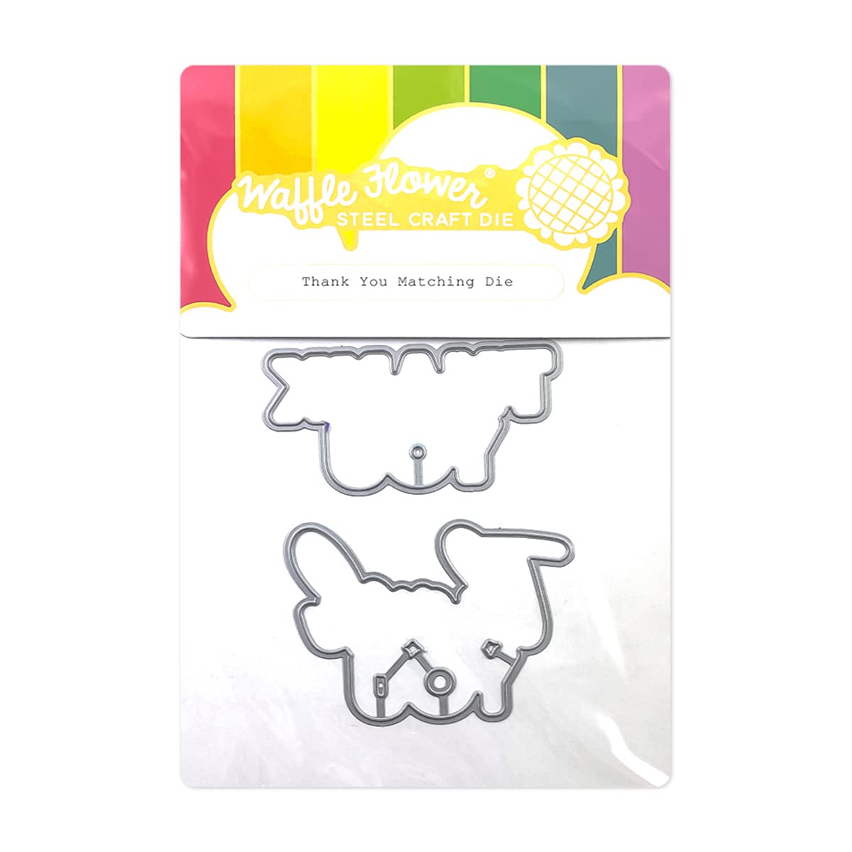 Waffle Flower Thank You Matching Die Set - Perfect for Handmade Greeting Cards, Scrapbooking & DIY Paper Crafts
