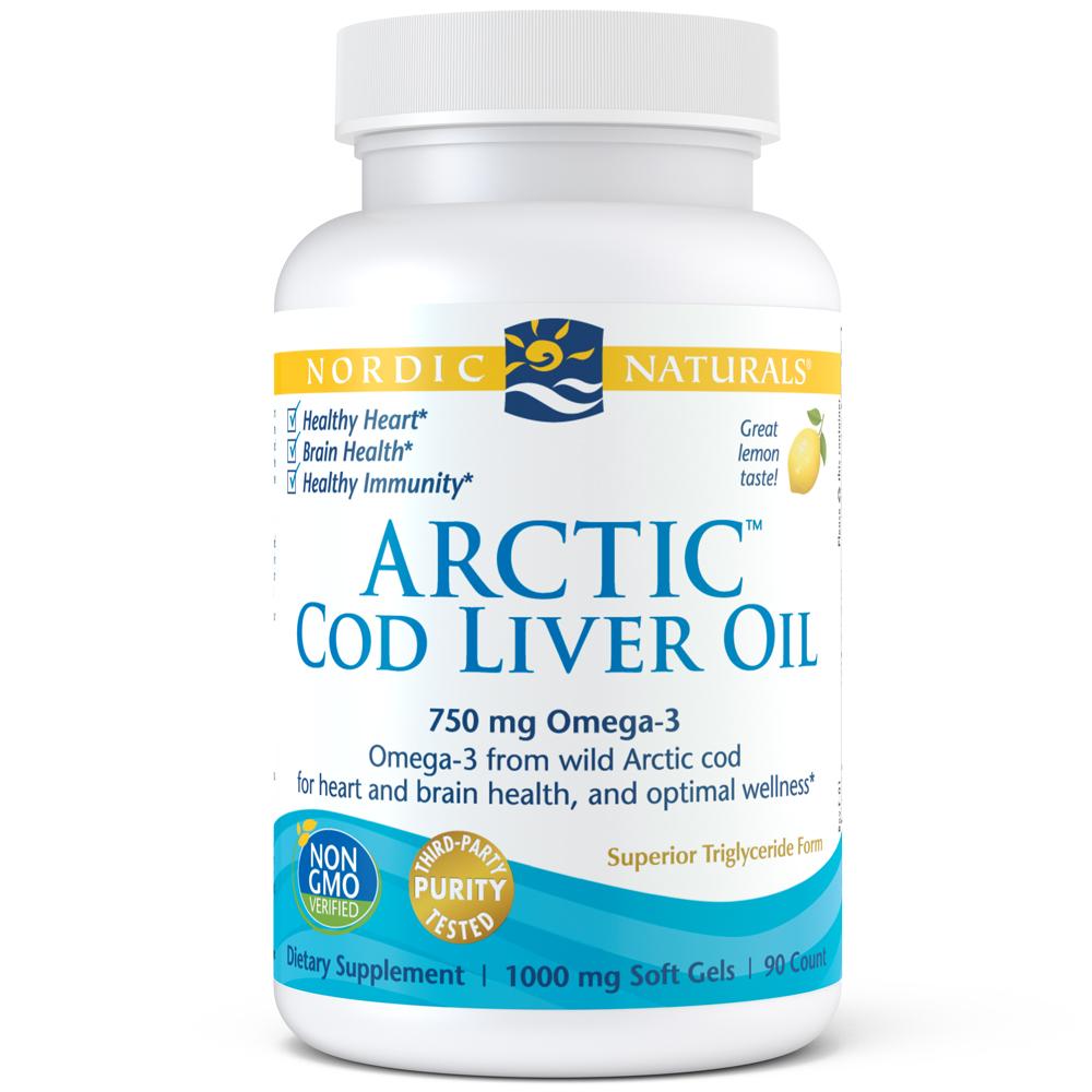 Premium Arctic Cod Liver Oil Softgels - Omega 3, Vitamin A & D Supplement for Heart, Brain & Immune Health - Supports Joint Function & Healthy Skin - Ideal for Adults & Seniors - 120 Softgels for Daily Wellness Routine