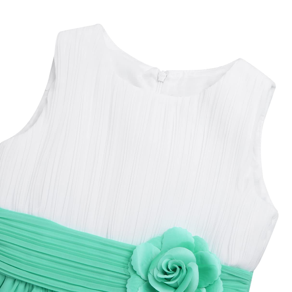 Flower Girl Chiffon Dress for Wedding Bridesmaid Birthday Party - Sleeveless Junior Prom Gown for Girls - Perfect for Weddings, Birthday Celebrations and Special Occasions