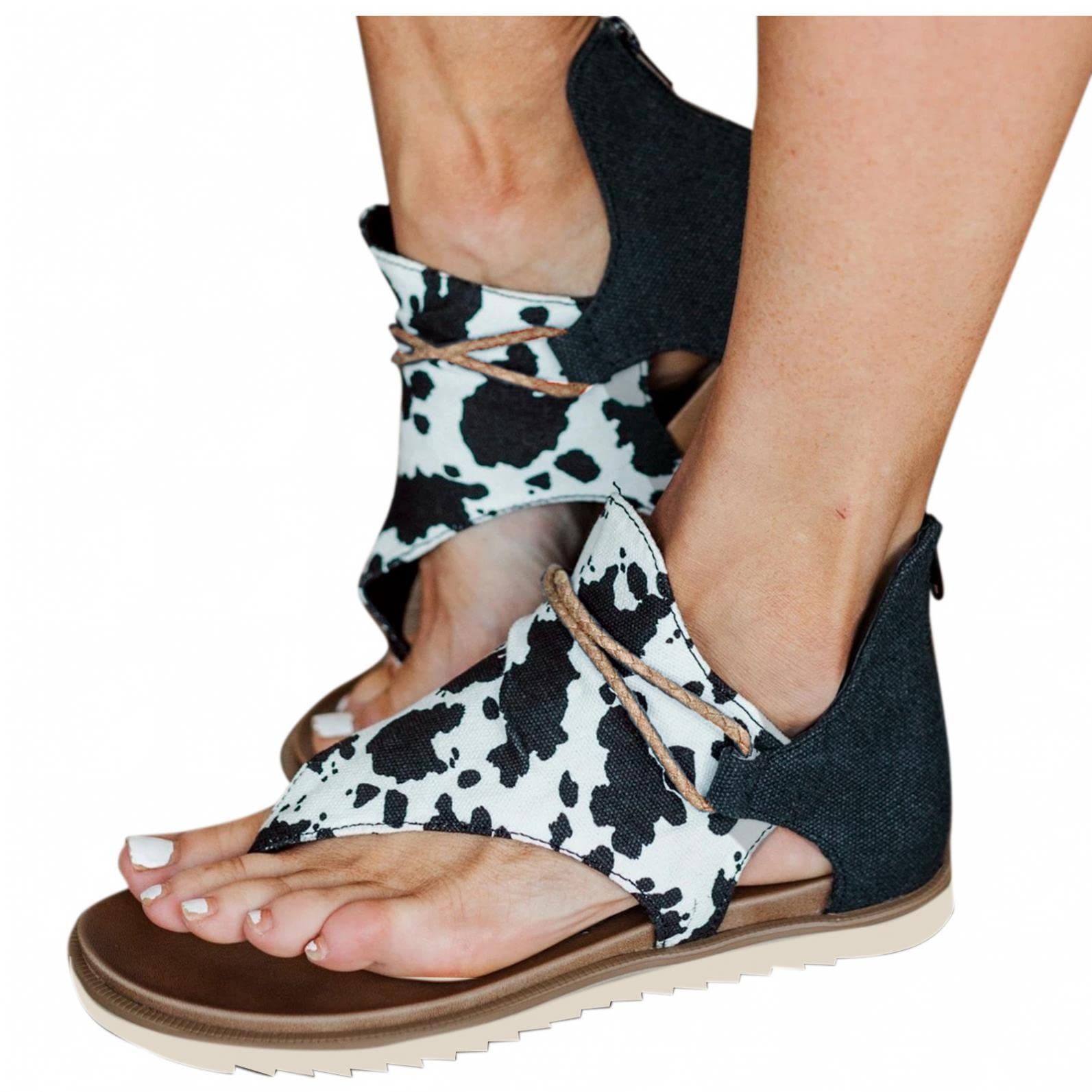AYOMET Women's Summer Sandals - Comfortable Beach Flip Flops with Low Heel & Thong Toe Design | Casual Walking Shoes for Vacation, Poolside & Outdoor Activities