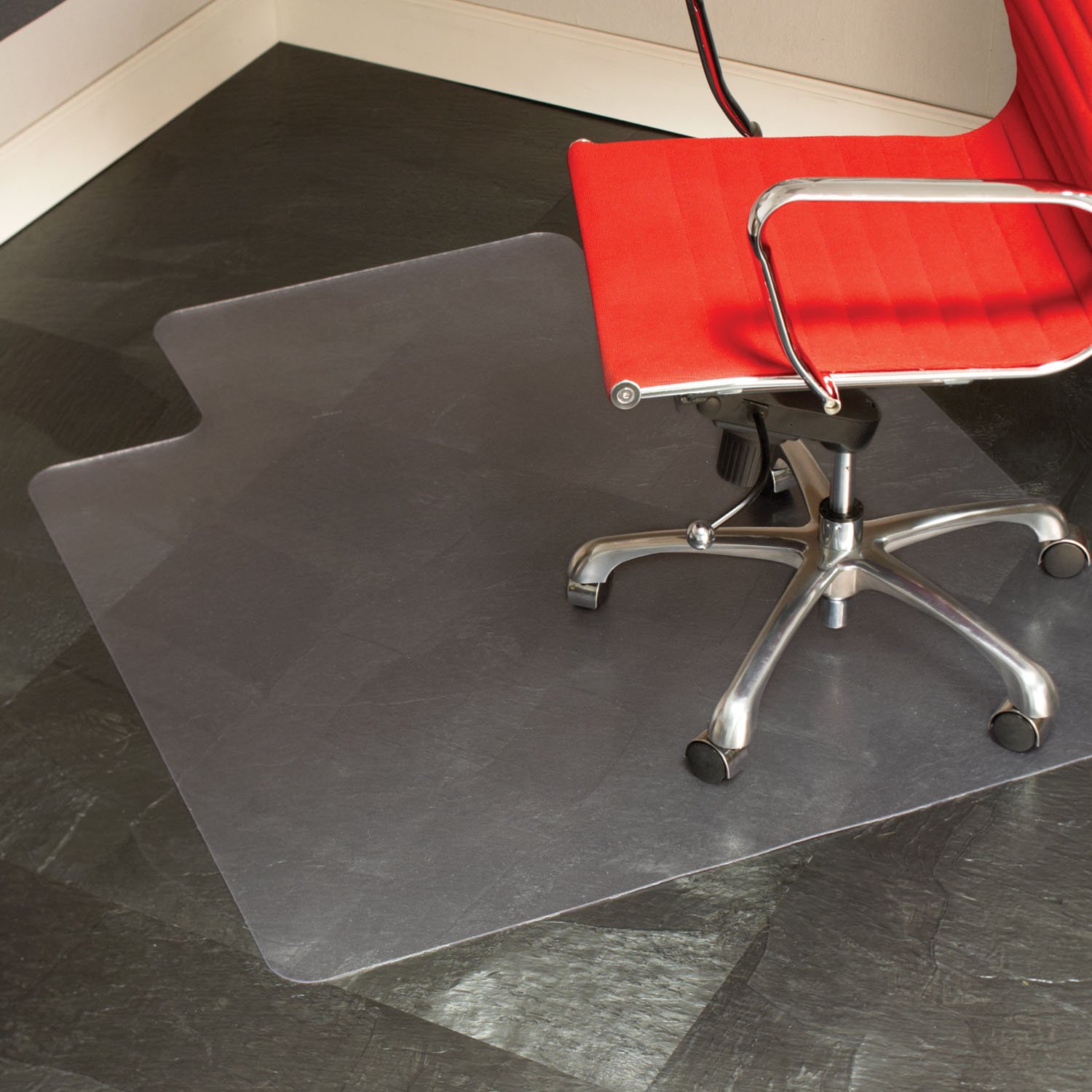 Eco-Friendly Biobased Chair Mat for Hardwood Floors - 36x48 Inch Rectangle with Lip Edge - Protects Floors from Office Chairs & Rolling Desk Chairs