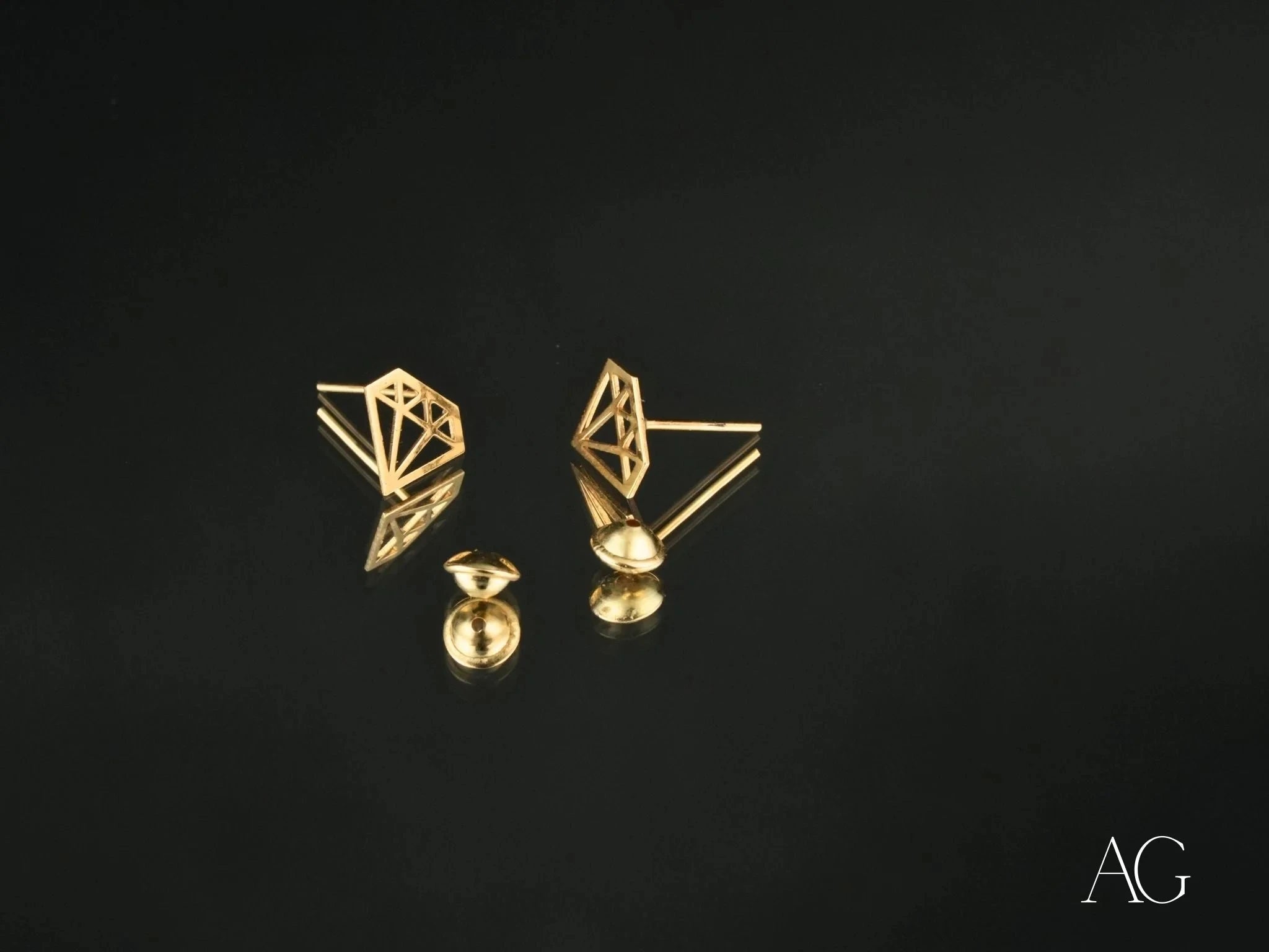 Geometric Diamond Stud Earrings for Women - Elegant & Dainty Jewelry for Everyday Wear, Parties & Special Occasions