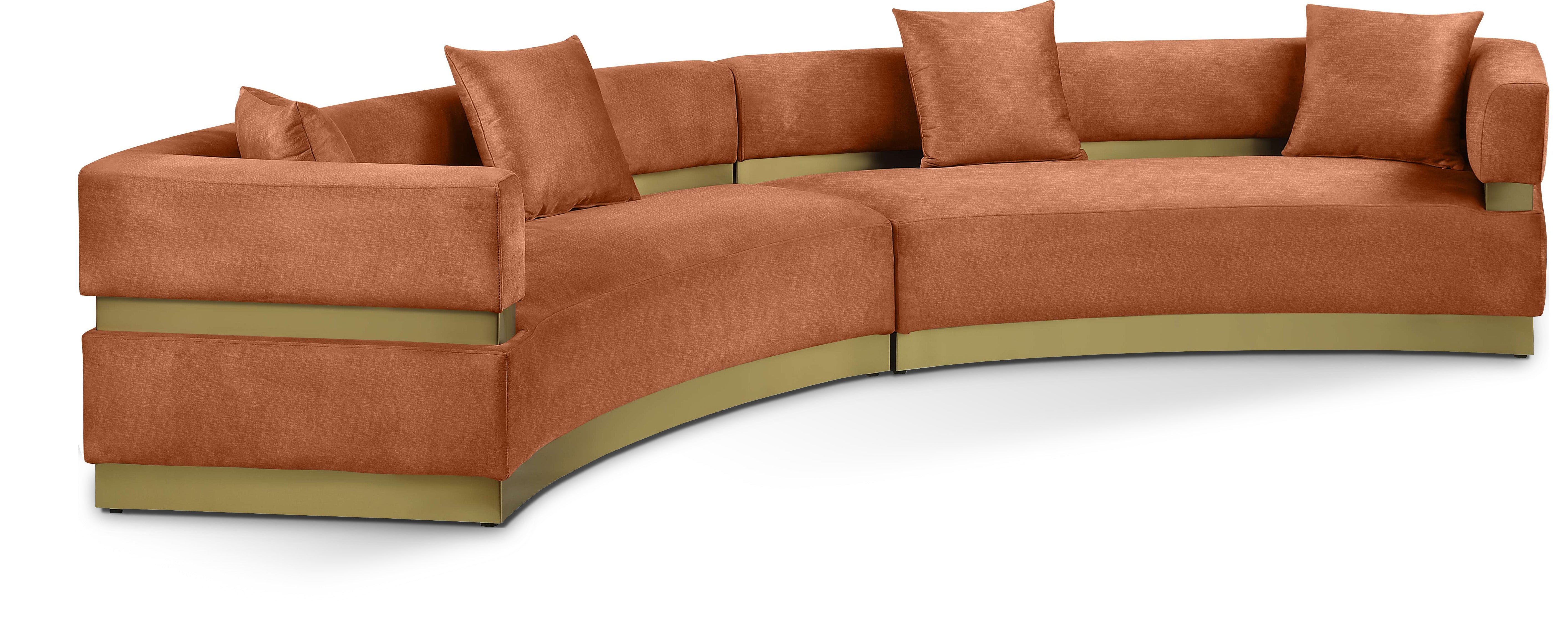 Belsa Velvet 2-Piece Sectional Sofa Set - Modern L-Shaped Couch with Soft Velvet Upholstery for Living Room, Lounge & Family Room Comfort