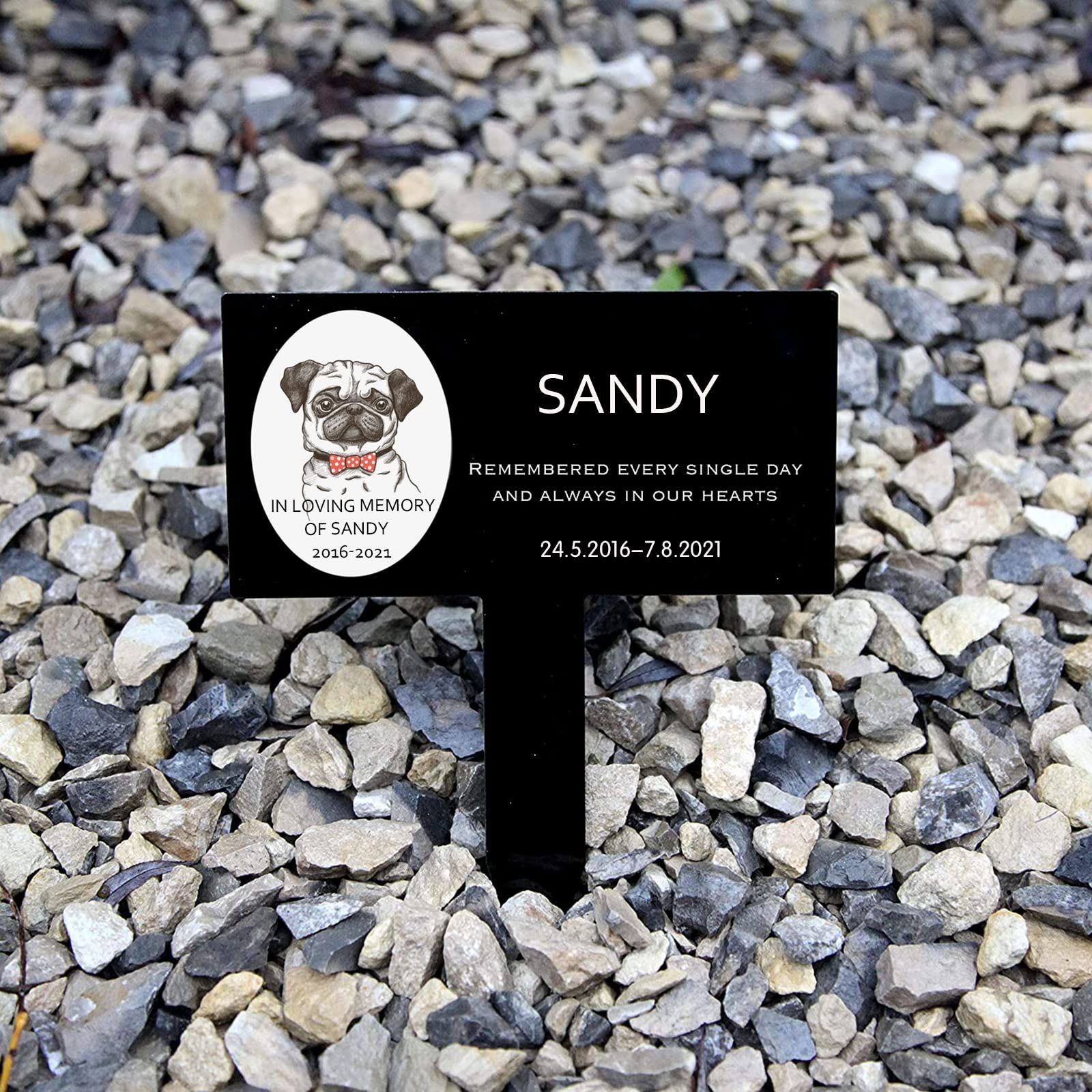 **Personalized Memorial Photo Tile - Waterproof Ceramic Tombstone Portrait Plaque - 5