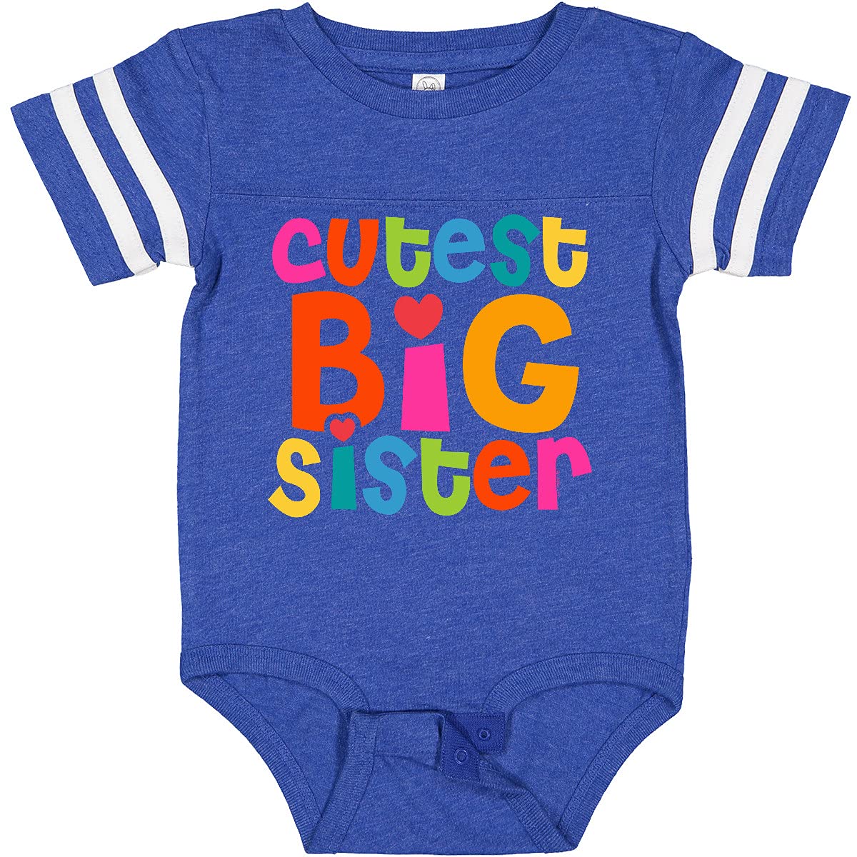 Inktastic Cutest Big Sister Baby Bodysuit - Soft Cotton Onesie for Newborn & Infant - Perfect Sibling Gift for Big Sister Announcement & Family Photos